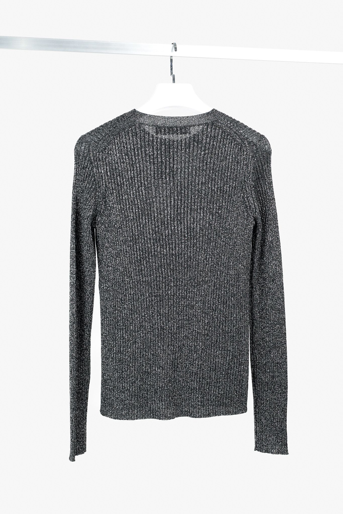 Proenza Schouler White Label Proenza Schouler White Label Lurex Ribbed-Knit Sweater Size M / US 6-8 / IT 42-44 - 2 Thumbnail