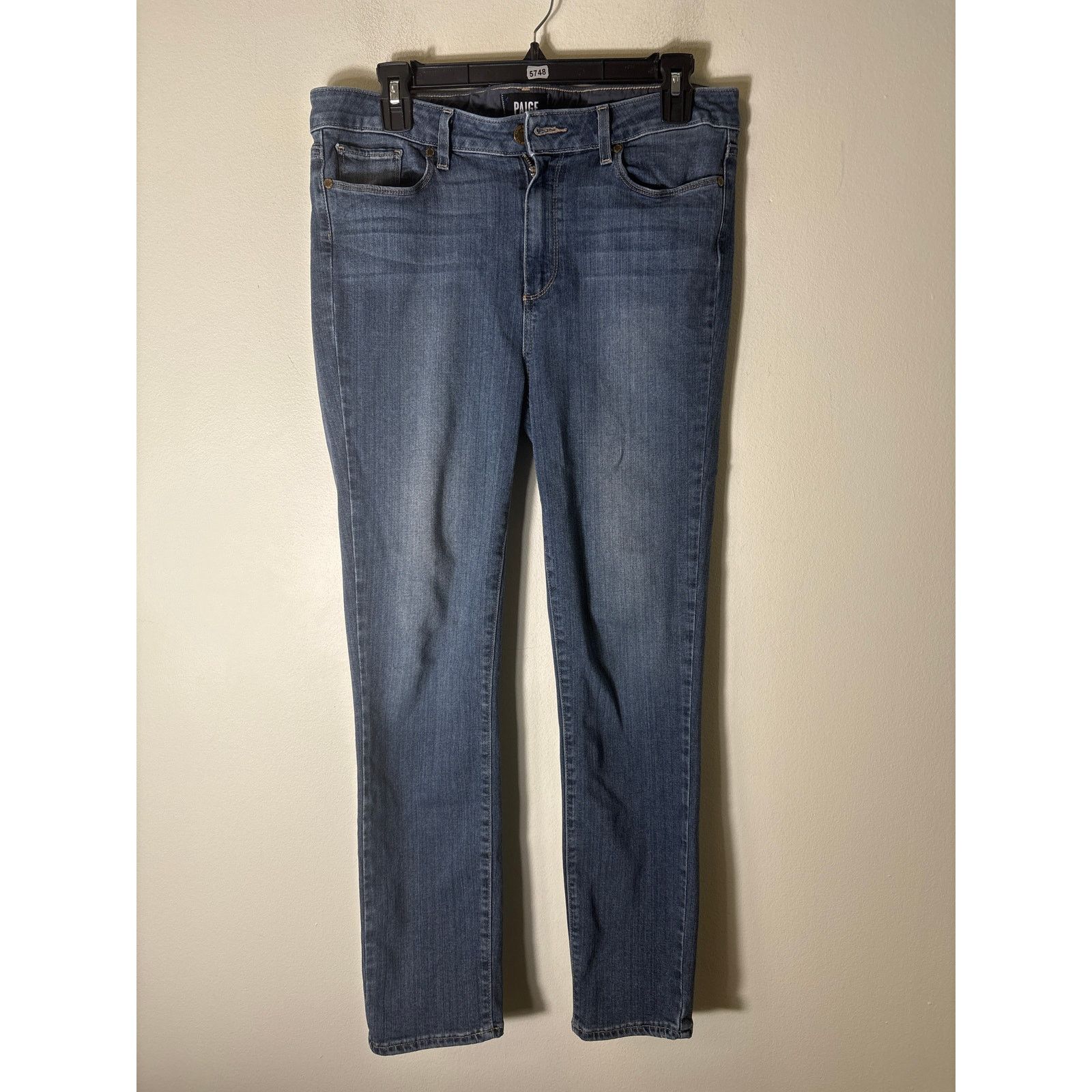 Paige Paige Blue "Hoxton Crop Rollup" Denim Jeans Sz 32 Size 32" / US 10 / IT 46 - 1 Thumbnail