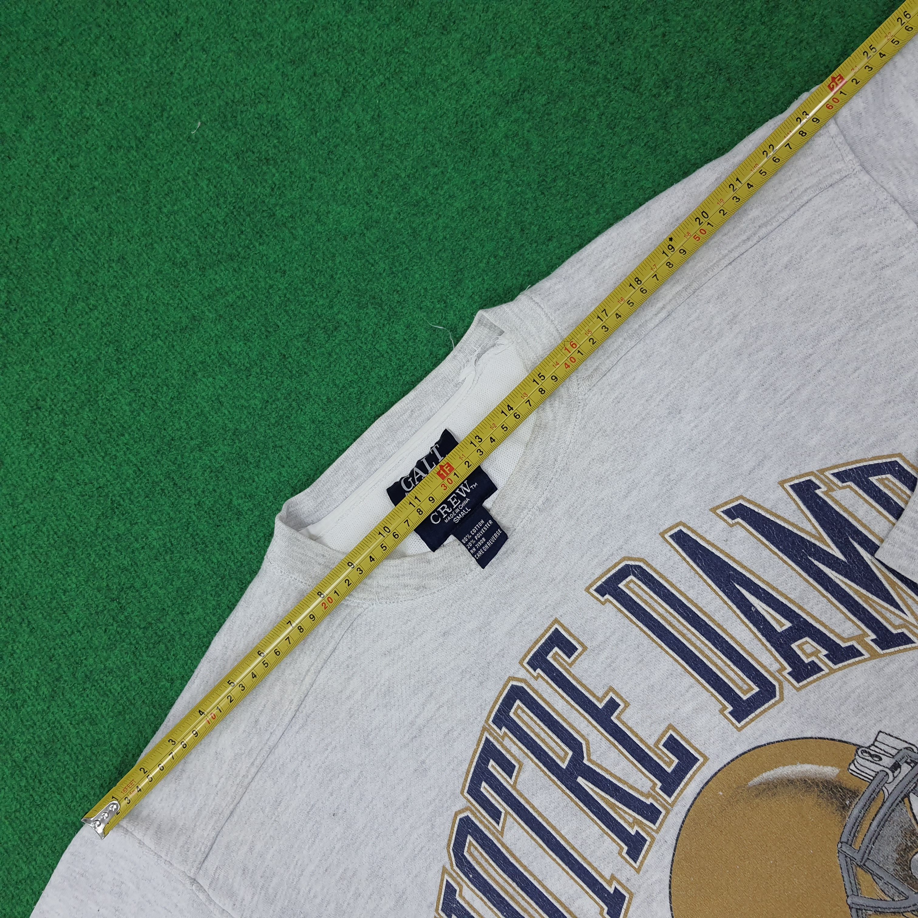Galt Crew Vintage Notre Dame America Football NFL Sweatshirt C256N14 Size US M / EU 48-50 / 2 - 8 Thumbnail