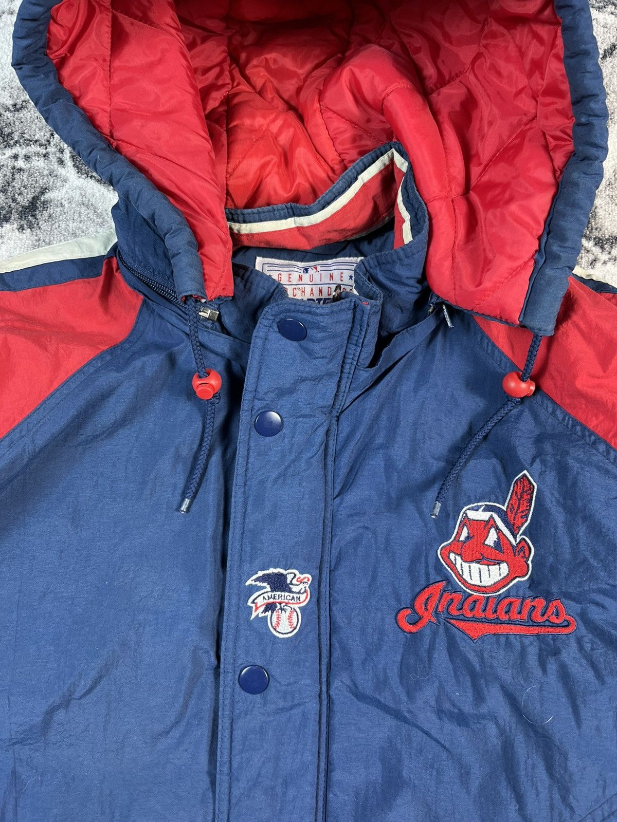 Starter Starter Cleveland Indians Jacket MLB Vintage Hooded L Size US L / EU 52-54 / 3 - 6 Thumbnail