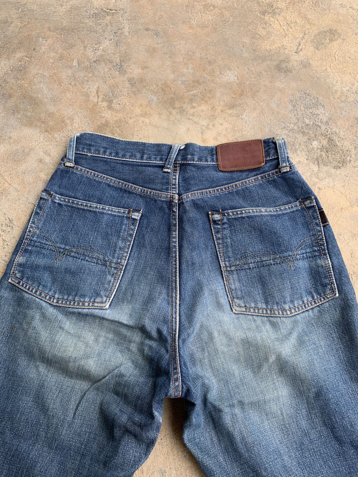 Edwin × Jean Baggy Jeans Something By Edwin 505 Selvedge Distressed Denim Size US 27 - 7 Thumbnail