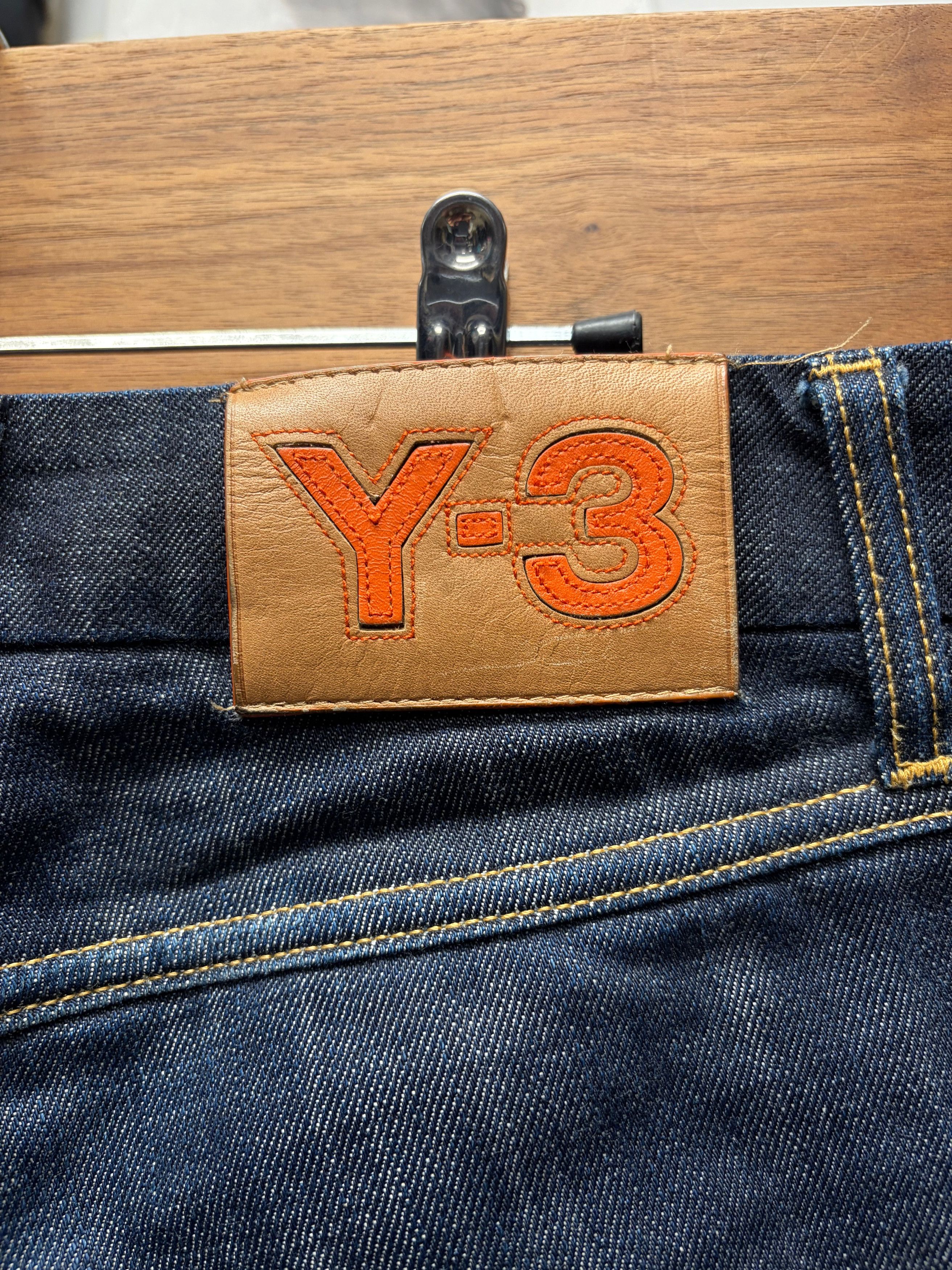Yohji Yamamoto Y-3 Yohji Yamamoto x Adidas ‘3 Stripes’ Pocket Bootcut Denim Size US 34 / EU 50 - 3 Thumbnail