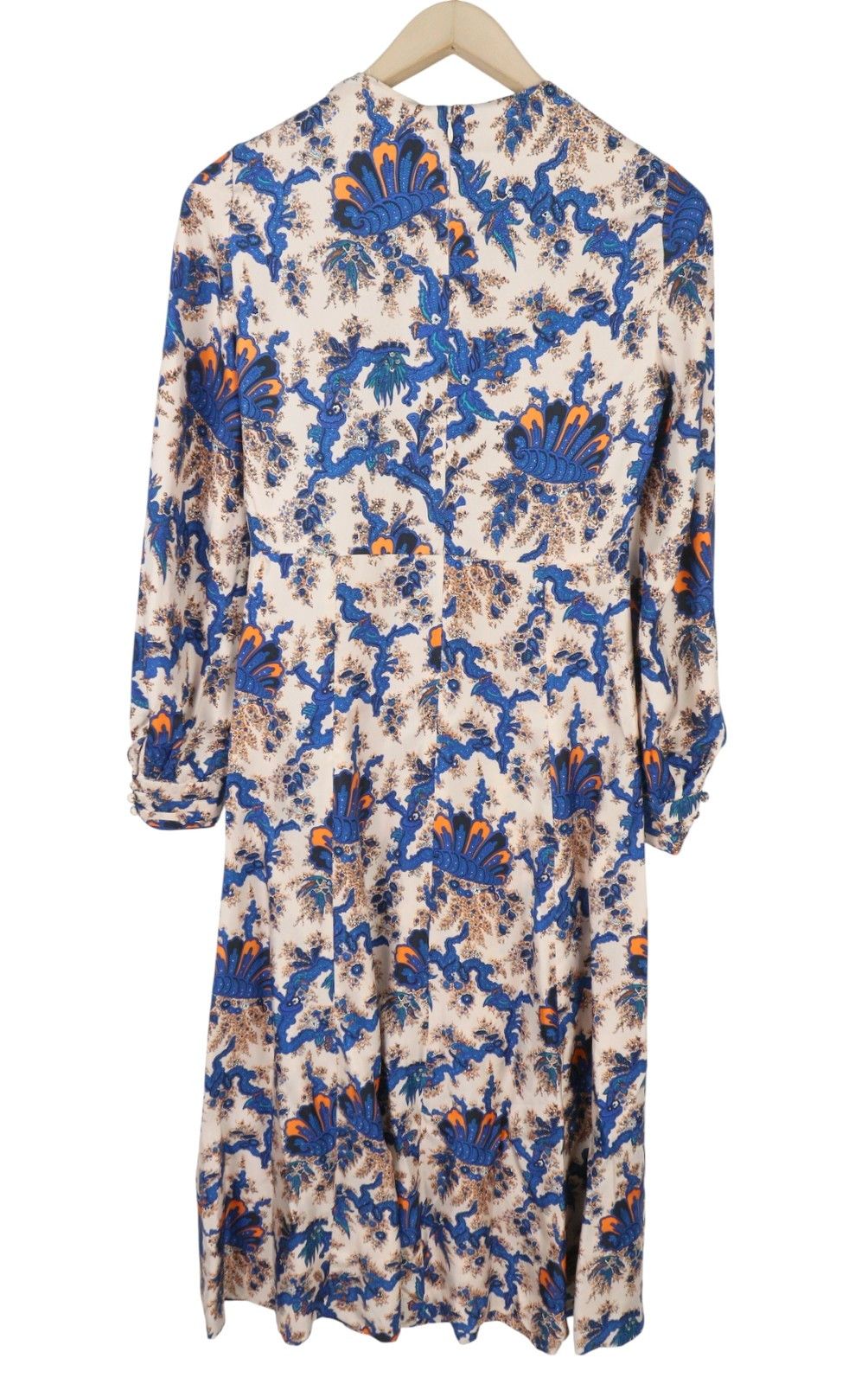 Sandro CARNA 36 S Silk Flower Print Long Sleeve Midi 88491 Size S / US 4 / IT 40 - 5 Thumbnail