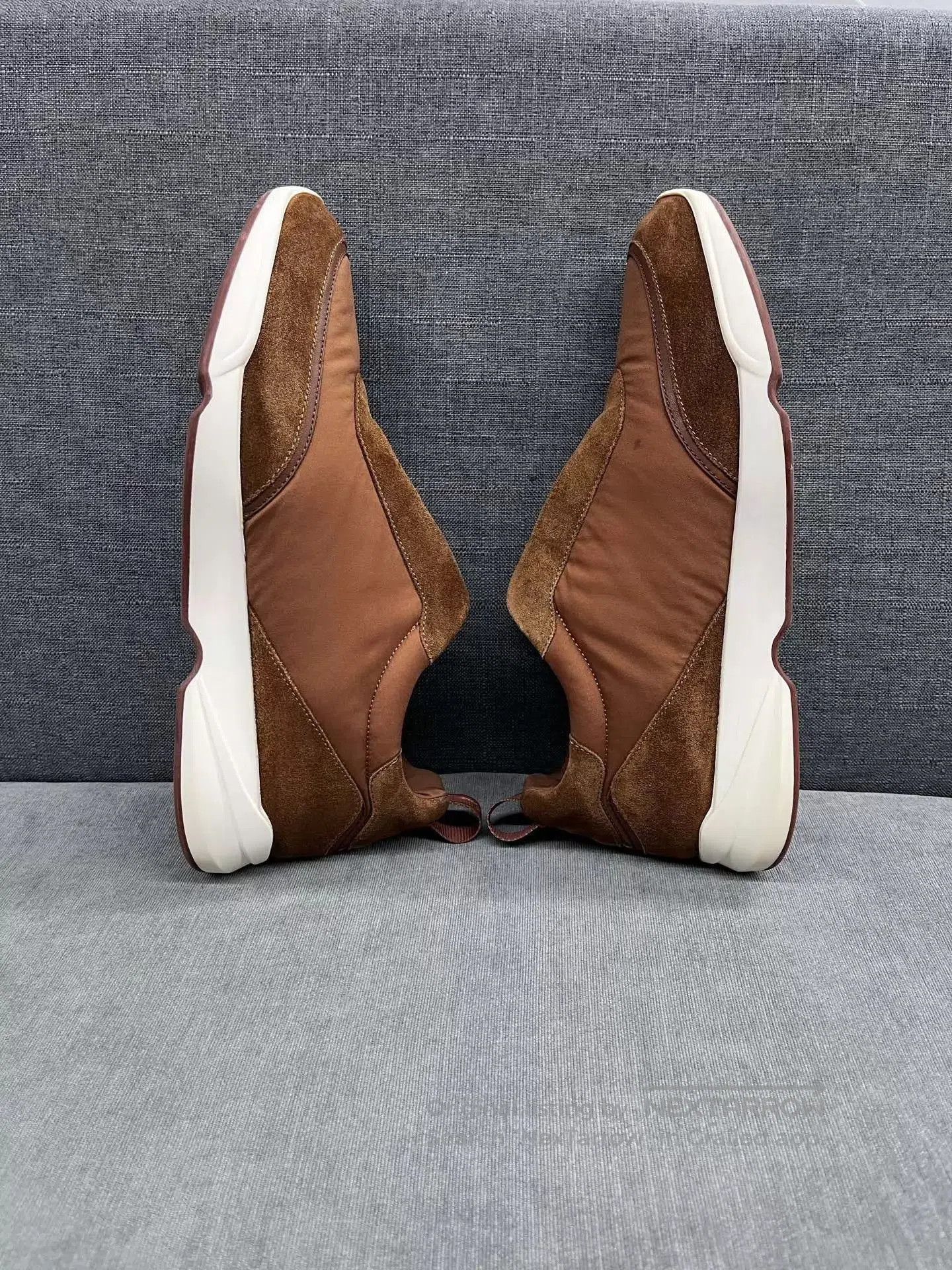Loro Piana Brown Lowtop Sneakers Size 10. Size US 10 / EU 43 - 3 Thumbnail