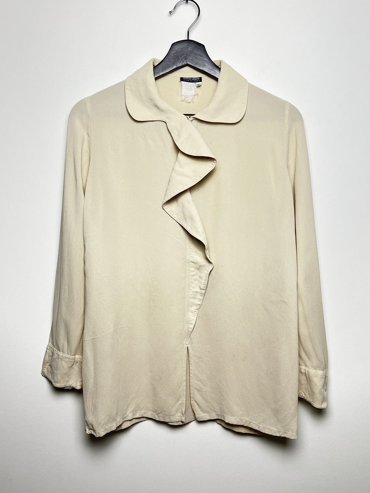 Image of Archival Clothing x Avant Garde Giorgio Armani Silk Shirt in Green, Men's (Size Small)