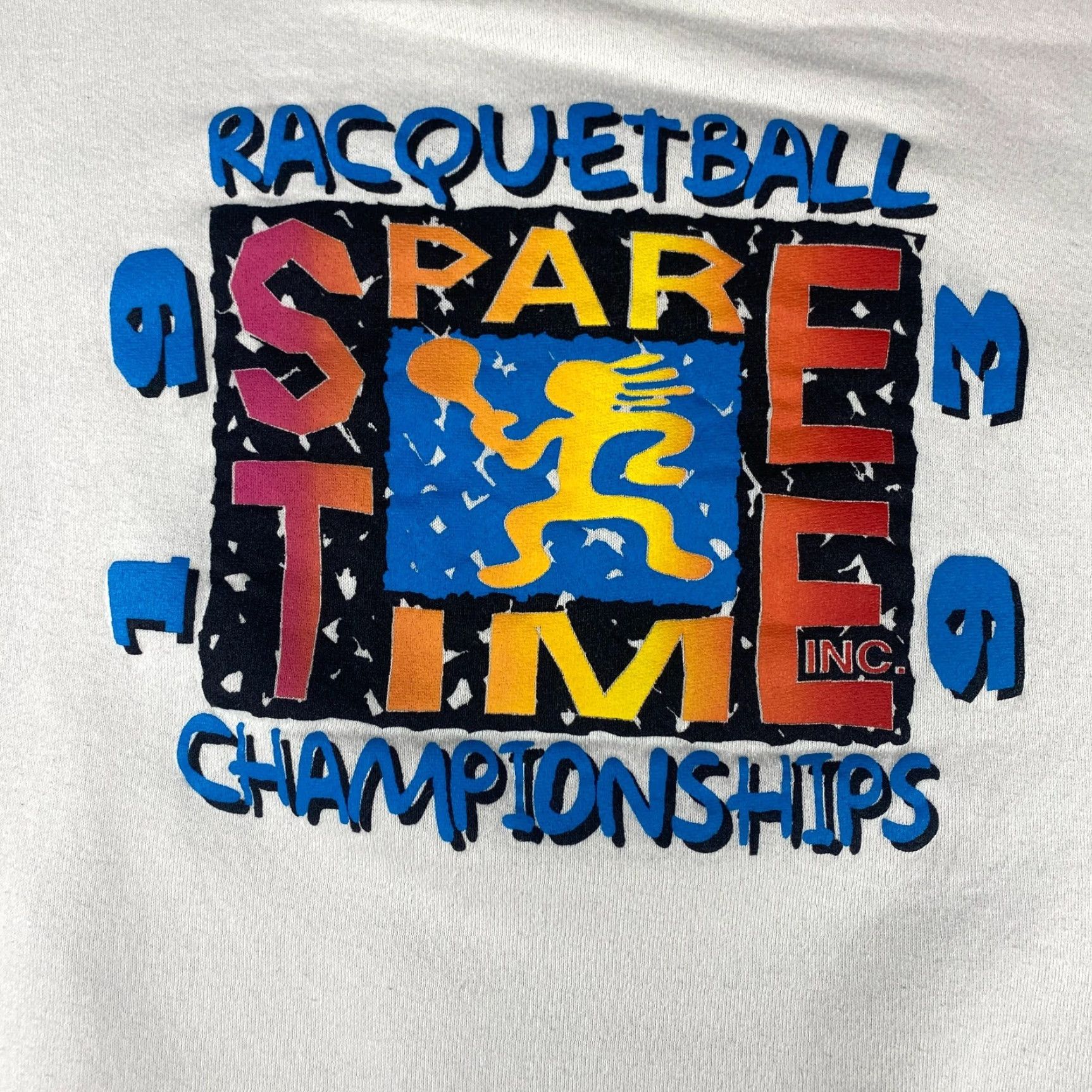 Fruit Of The Loom VINTAGE Fruit of the Loom Sweatshirt Mens XL White 2-Sided USA Made 90s Hoodie Pullover Graphic Print Crew Neck Fleece Cotton Blend Modern All Seasons Size US XL / EU 56 / 4 - 5 Thumbnail