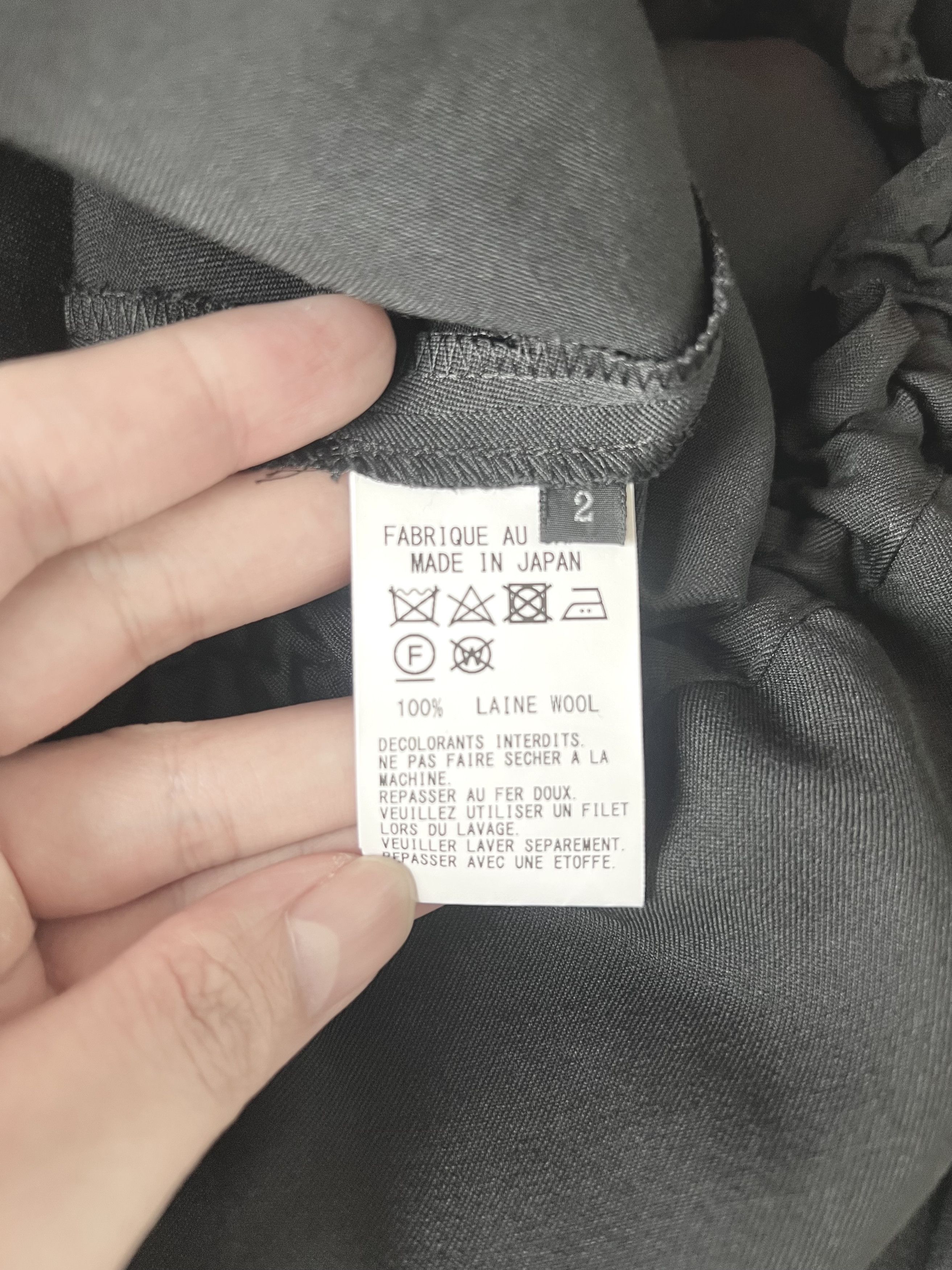 Yohji Yamamoto Y's Yohji Yamamoto - WOOL GABARDINE 2-WAY SKIRT WIDE PANTS Size 28" / US 6 / IT 42 - 22 Thumbnail