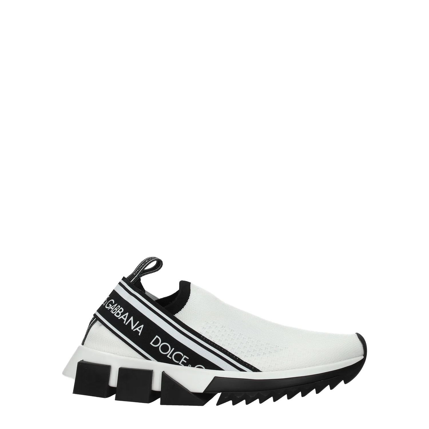 Dolce & Gabbana ob1o1e1124 Fabric Sneakers in White Black Size US 5 / IT 35 - 1 Thumbnail