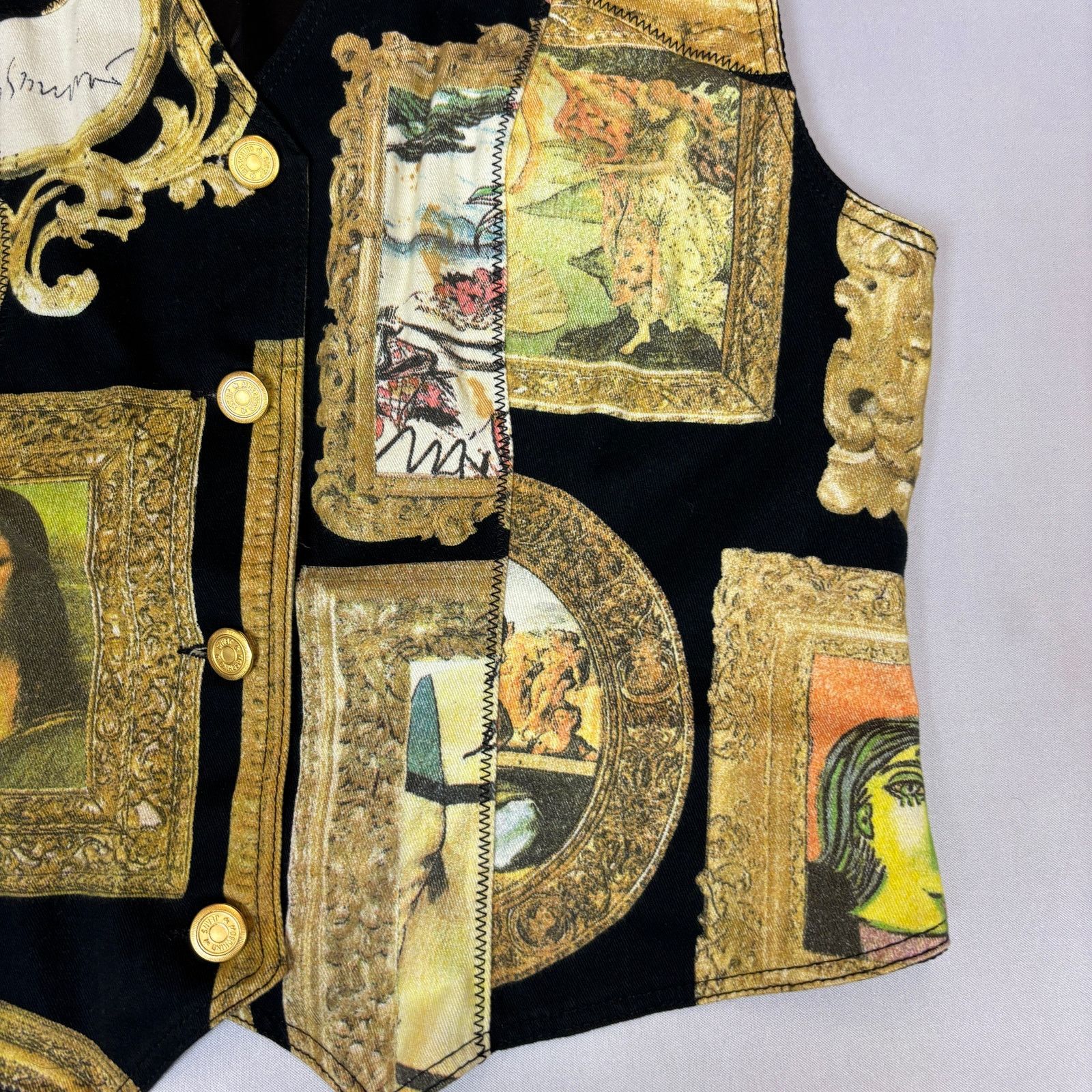 Moschino VTG 90 Moschino Jeans Art Framed Masterpieces Vest Women 42 Size S / US 4 / IT 40 - 3 Thumbnail