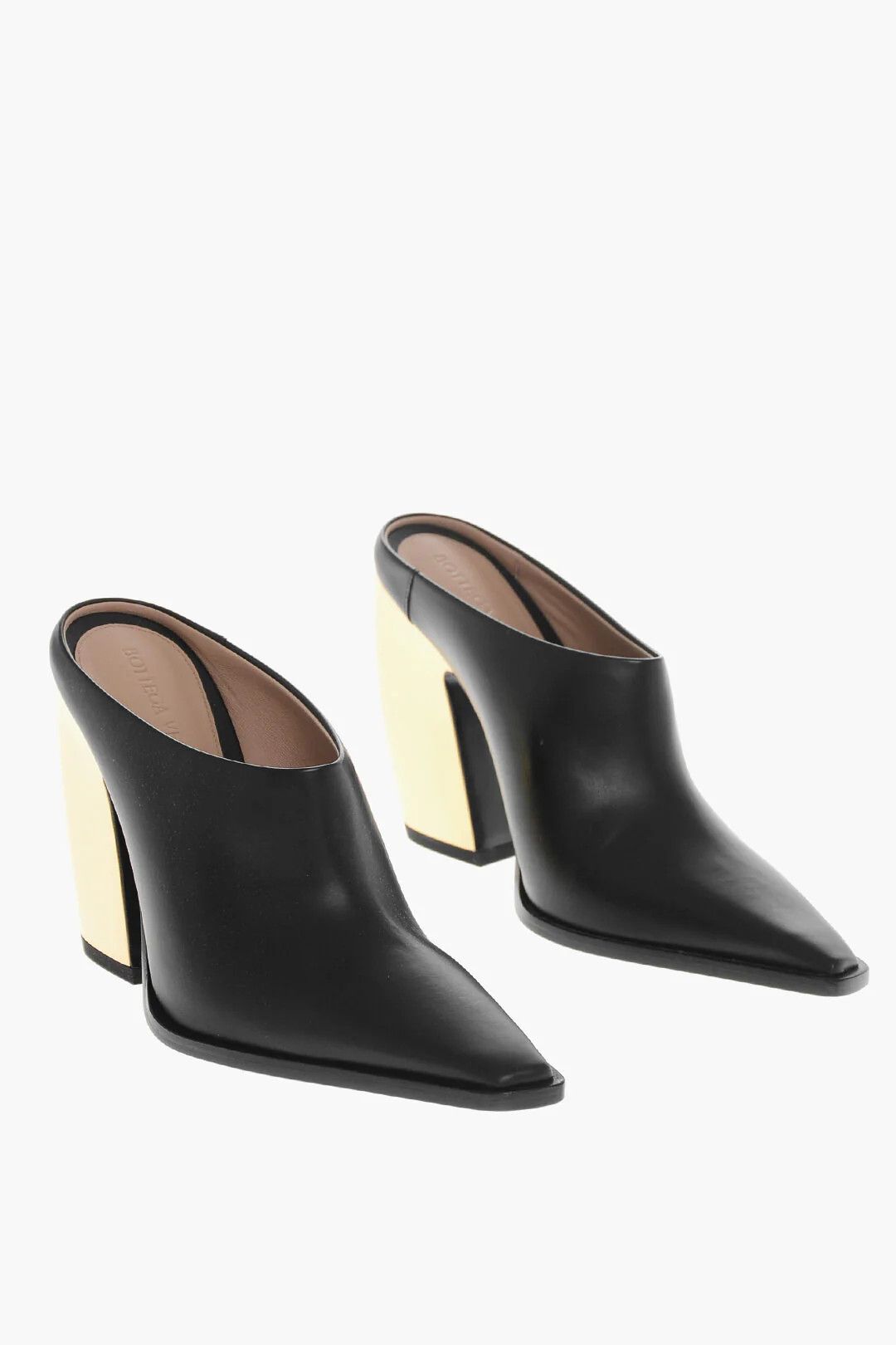Bottega Veneta og1mm0426 Leather Mules in Black Size US 6 / IT 36 - 3 Thumbnail