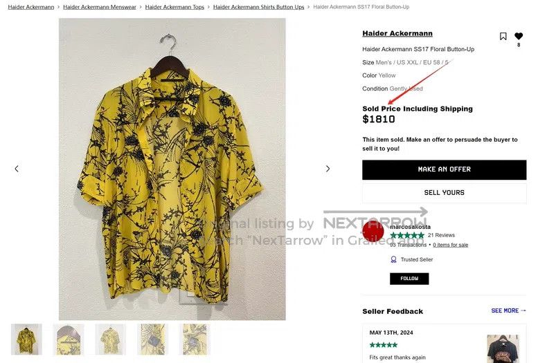 Haider Ackermann Haider Ackermann Showpiece Men and Women Silk Shirt Size S / US 4 / IT 40 - 9 Thumbnail