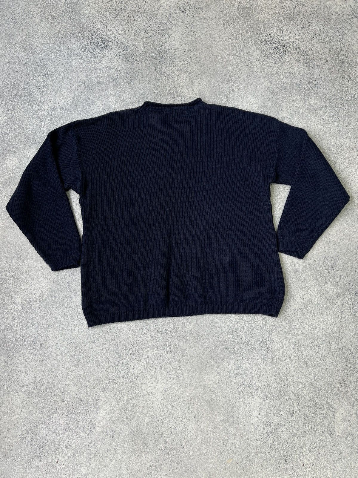 Burberry × Vintage Vintage Burberry Big Logo heavy knit sweater Size US L / EU 52-54 / 3 - 8 Thumbnail