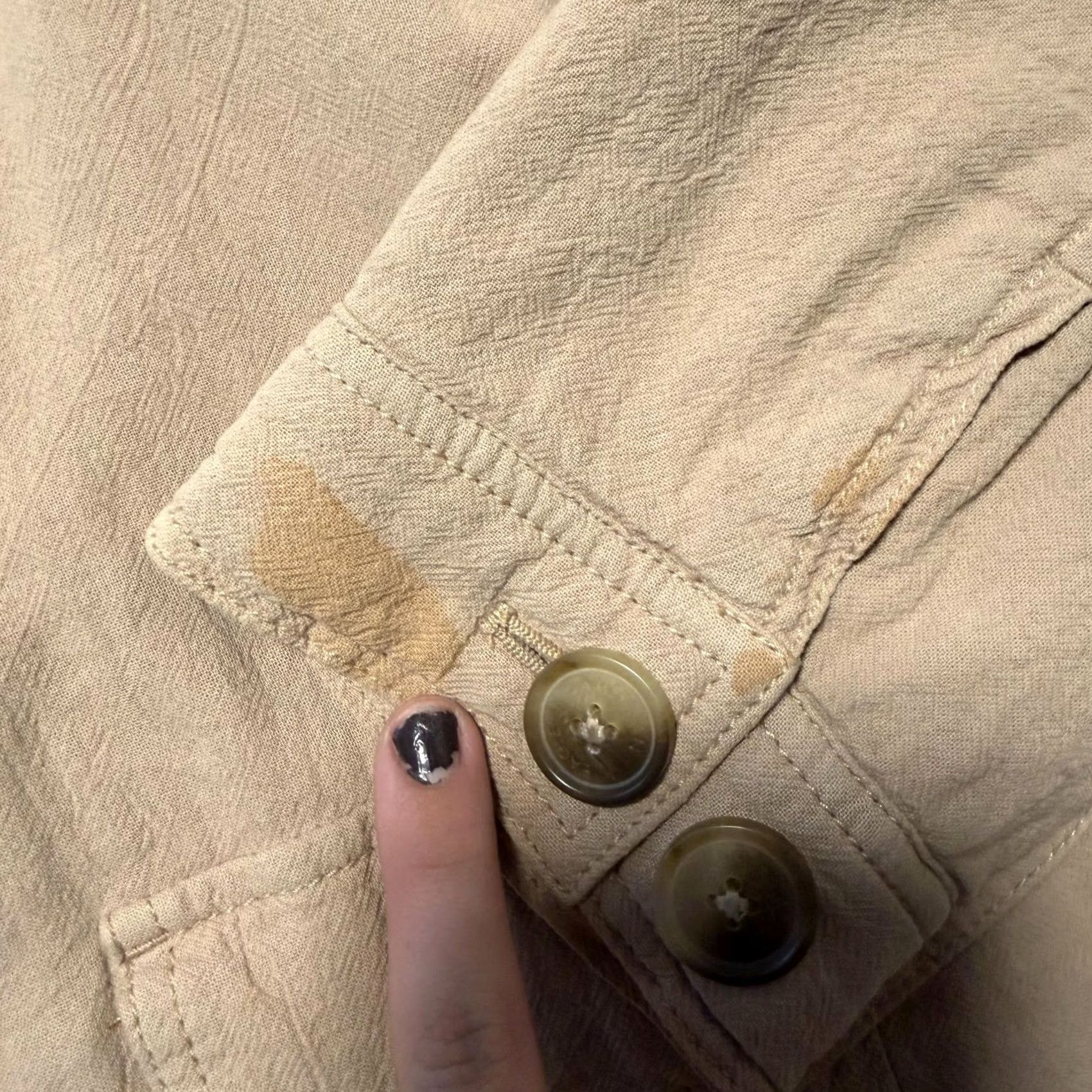 American Eagle Outfitters VINTAGE American Eagle Outfitters Jacket Mens Small Beige Canvas Military Quilted Lined Size US S / EU 44-46 / 1 - 2 Thumbnail