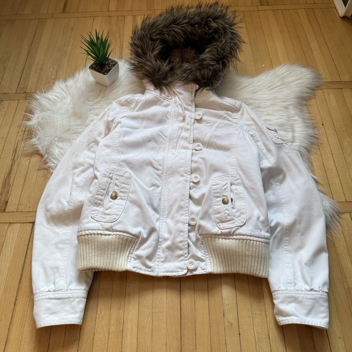 Abercrombie & Fitch 📌Crazy Abercrombie & Fitch Vintage Fur Bomber Jacket Size S / US 4 / IT 40 - 3 Thumbnail