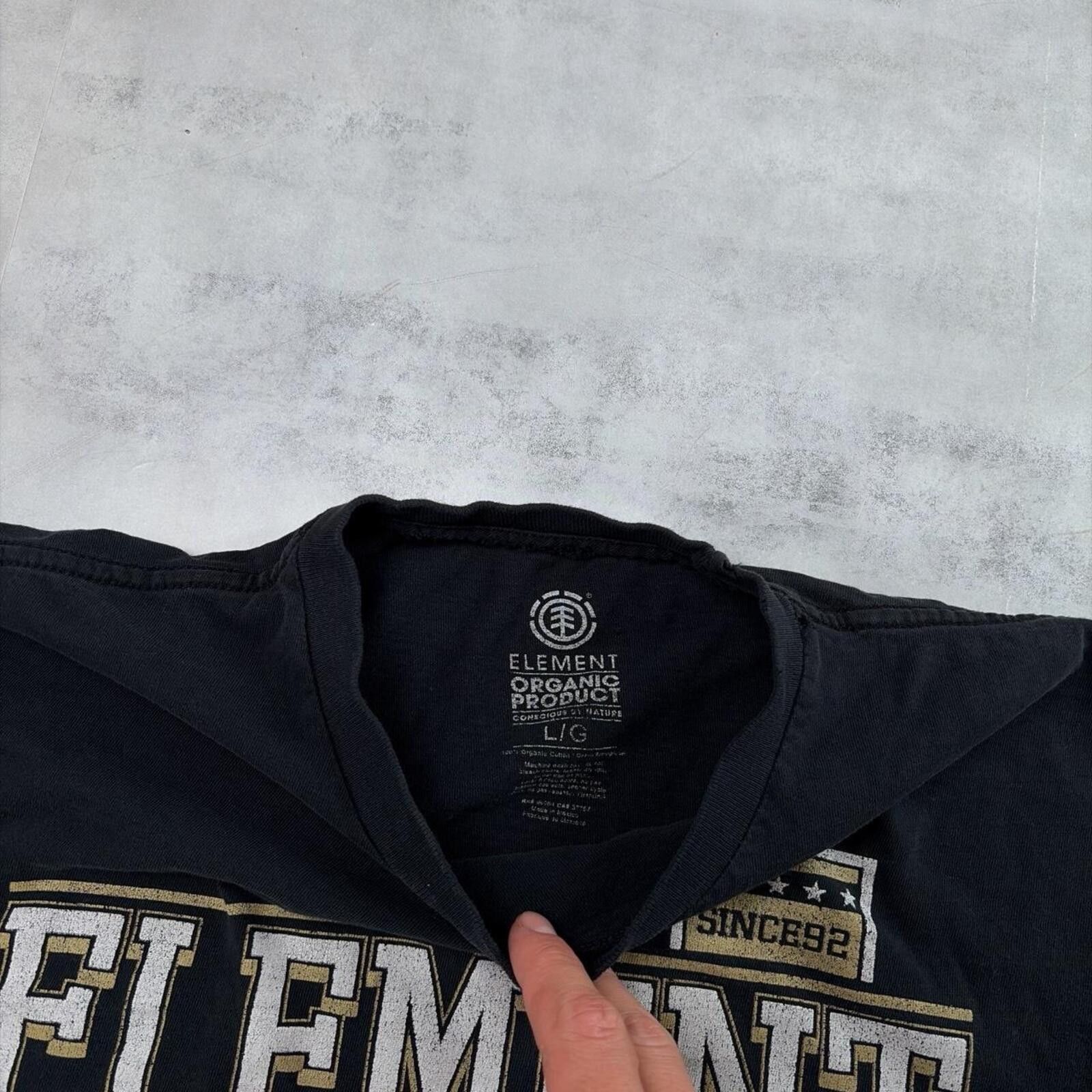 Element Y2K Black Element Grunge Distressed Skater T-Shirt Size US L / EU 52-54 / 3 - 6 Thumbnail