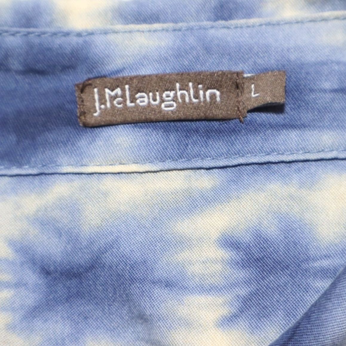 J.McLaughlin J. McLaughlin Tie-Dye Long Sleeve Button Up Shirt Blue Women's L Shirt Size L / US 10 / IT 46 - 5 Thumbnail