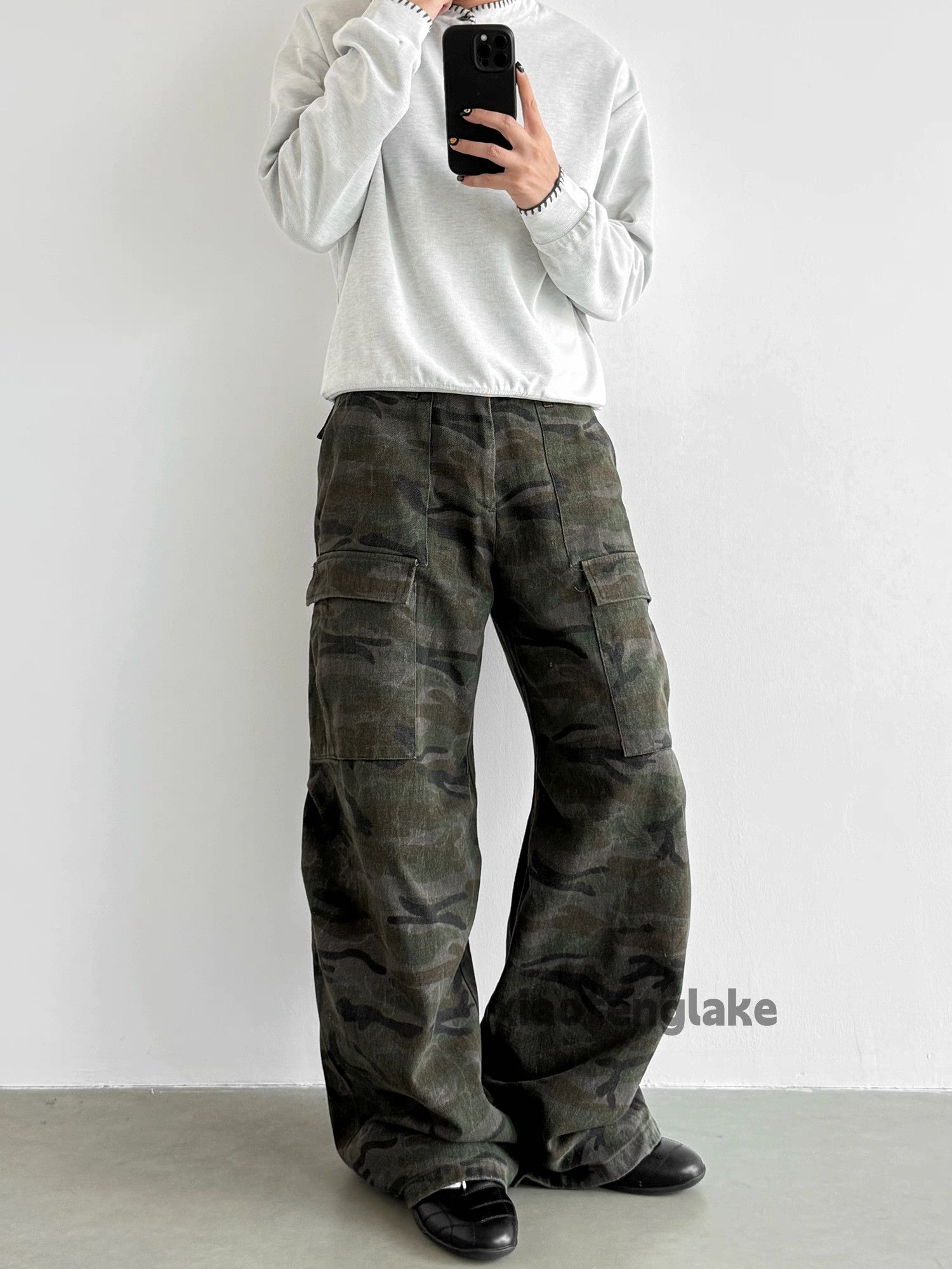 zx outdoor utility loose baggy military cargo camo pants
