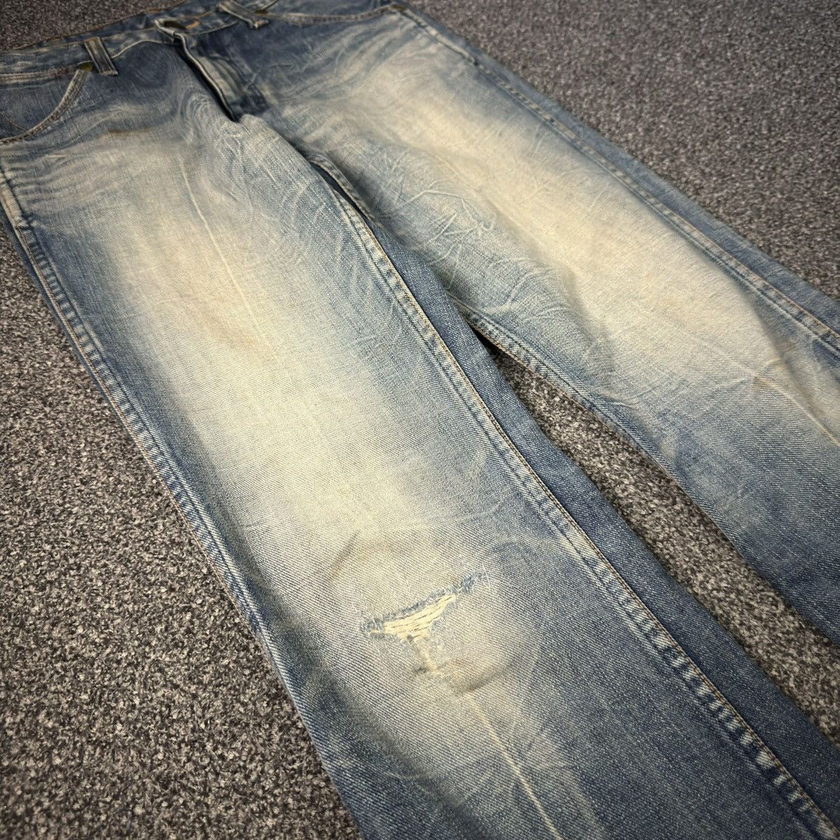 Beauty Beast Vintage 80s Flared Wrangler Distressed Denim Stranger Things Size US 28 / EU 44 - 6 Thumbnail