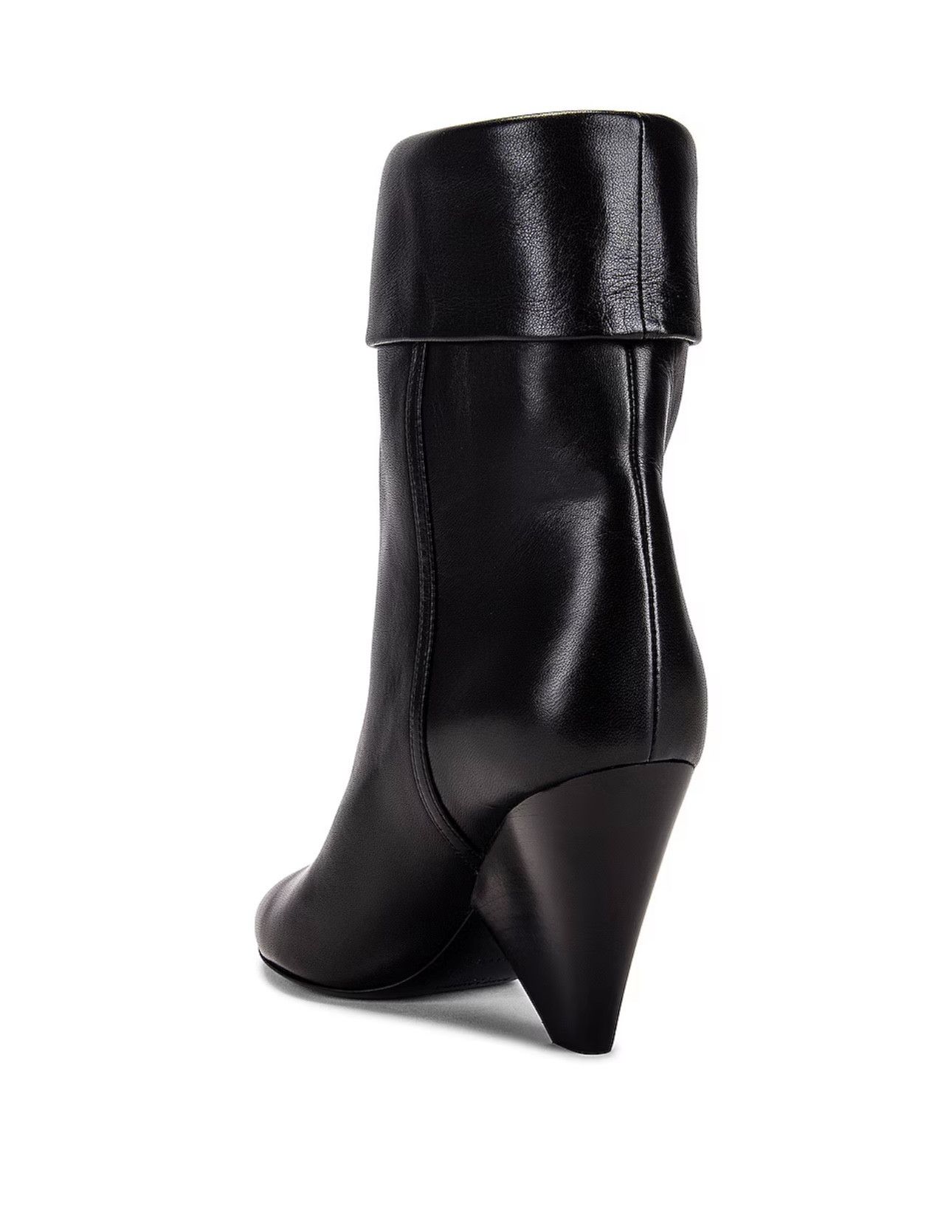 Yves Saint Laurent SAINT LAURENT Niki Booties Black Heeled Calfskin Leather Size US 8 / IT 38 - 2 Thumbnail
