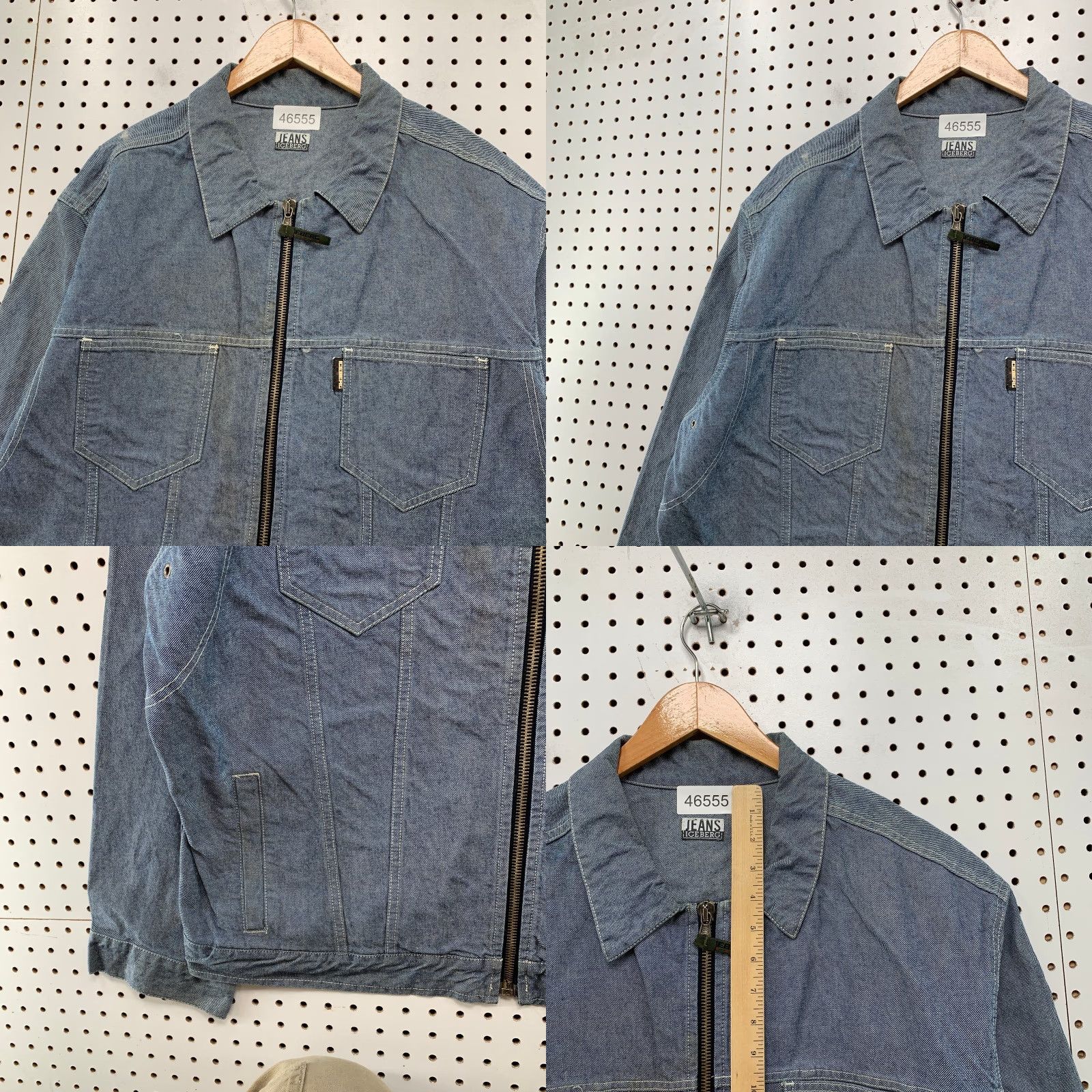 Vintage VINTAGE Iceberg Jeans Denim Jacket Men 3XL Blue Zip Trucker Pocket Italy Jacket Mens 90s denim Jacket Iceberg Italy Size US 39 - 8 Thumbnail