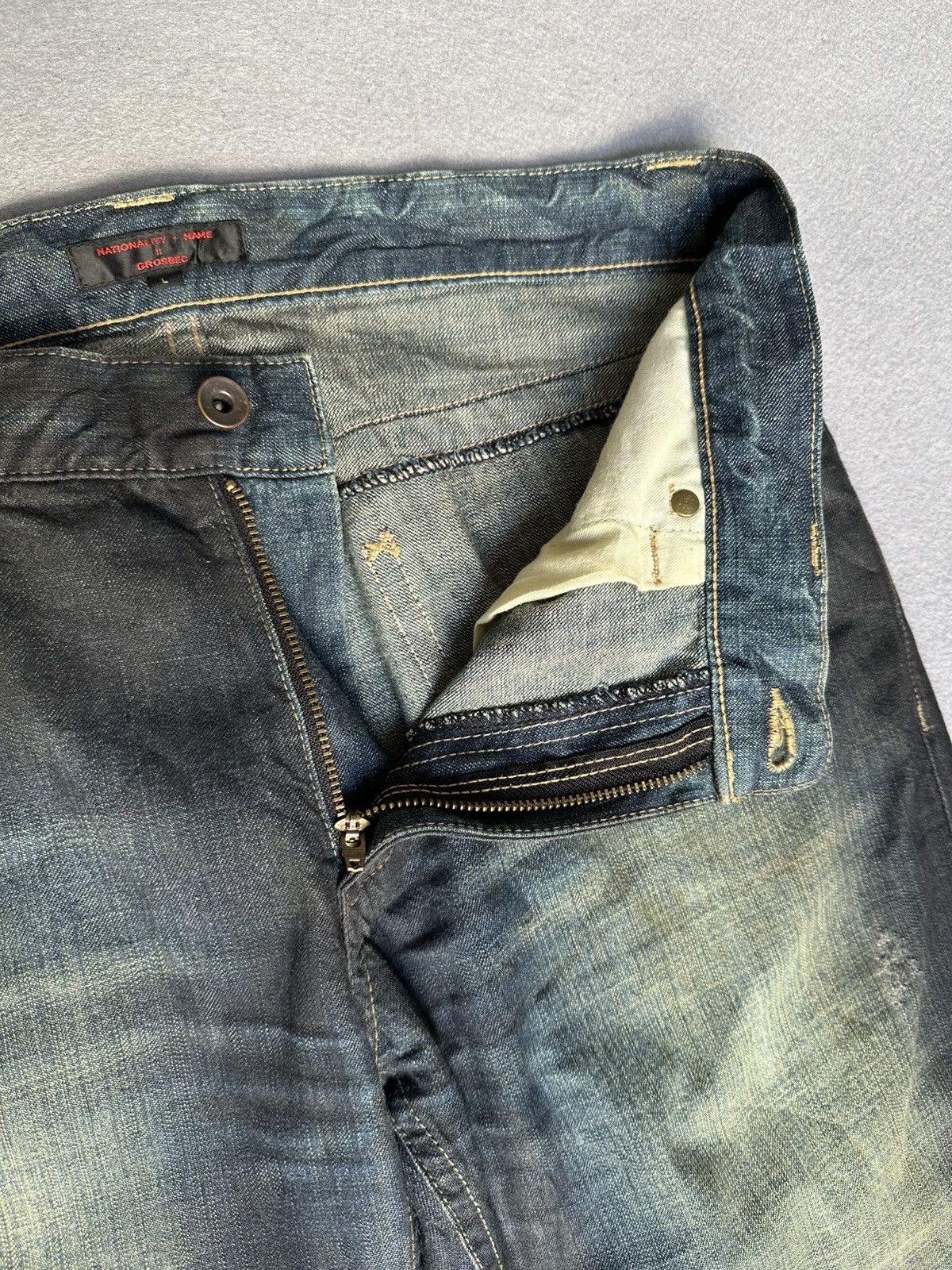 Japanese Brand Nationality + Name II Crosbec Waxed Denim Size US 33 - 16 Thumbnail