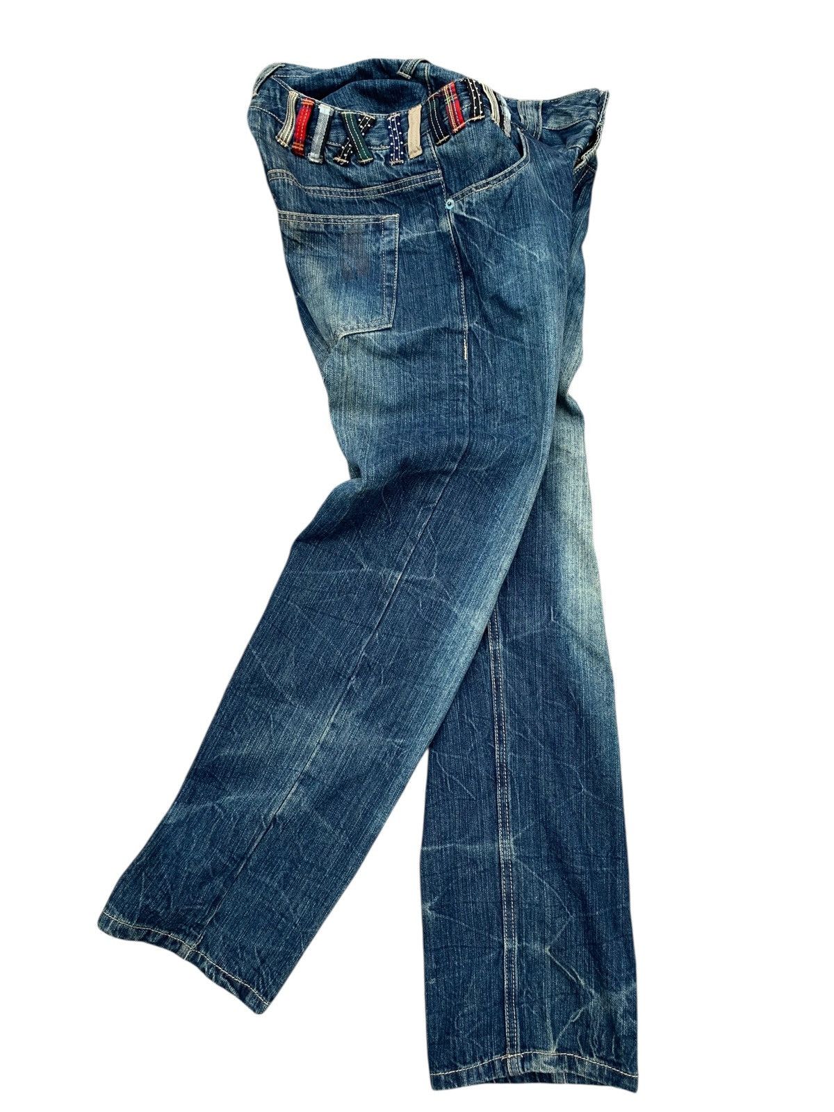 Le Grande Bleu (L.G.B.) DOUBLE WAIST UNBRAND PUNK STYLE RUSTY DISTRESSSED DENIM Size US 29 - 1 Thumbnail