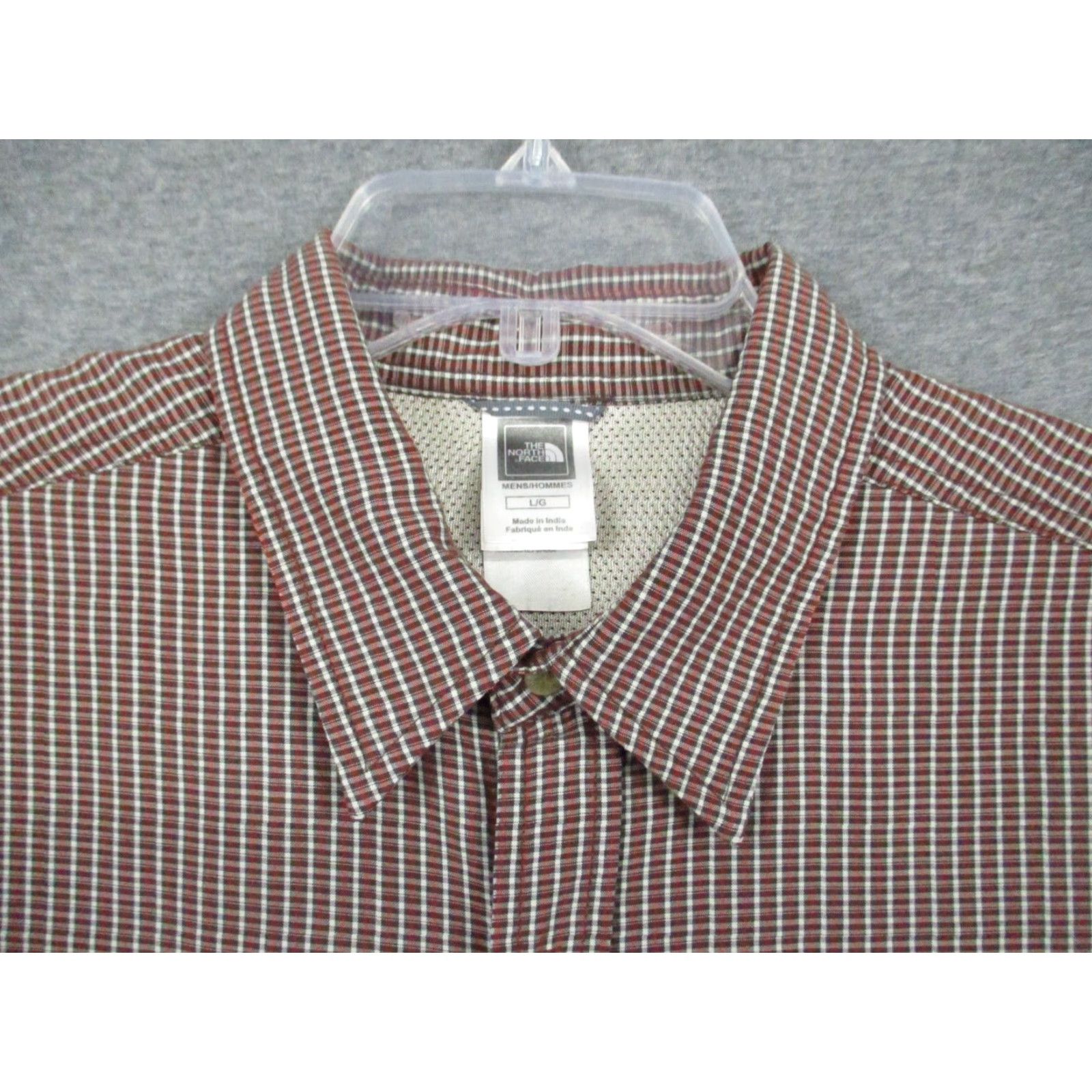 The North Face The North Face Shirt Maroon Check Large Mens Lined Long Sleeve Pocketed Button-Up Regular Fit Size US L / EU 52-54 / 3 - 3 Thumbnail