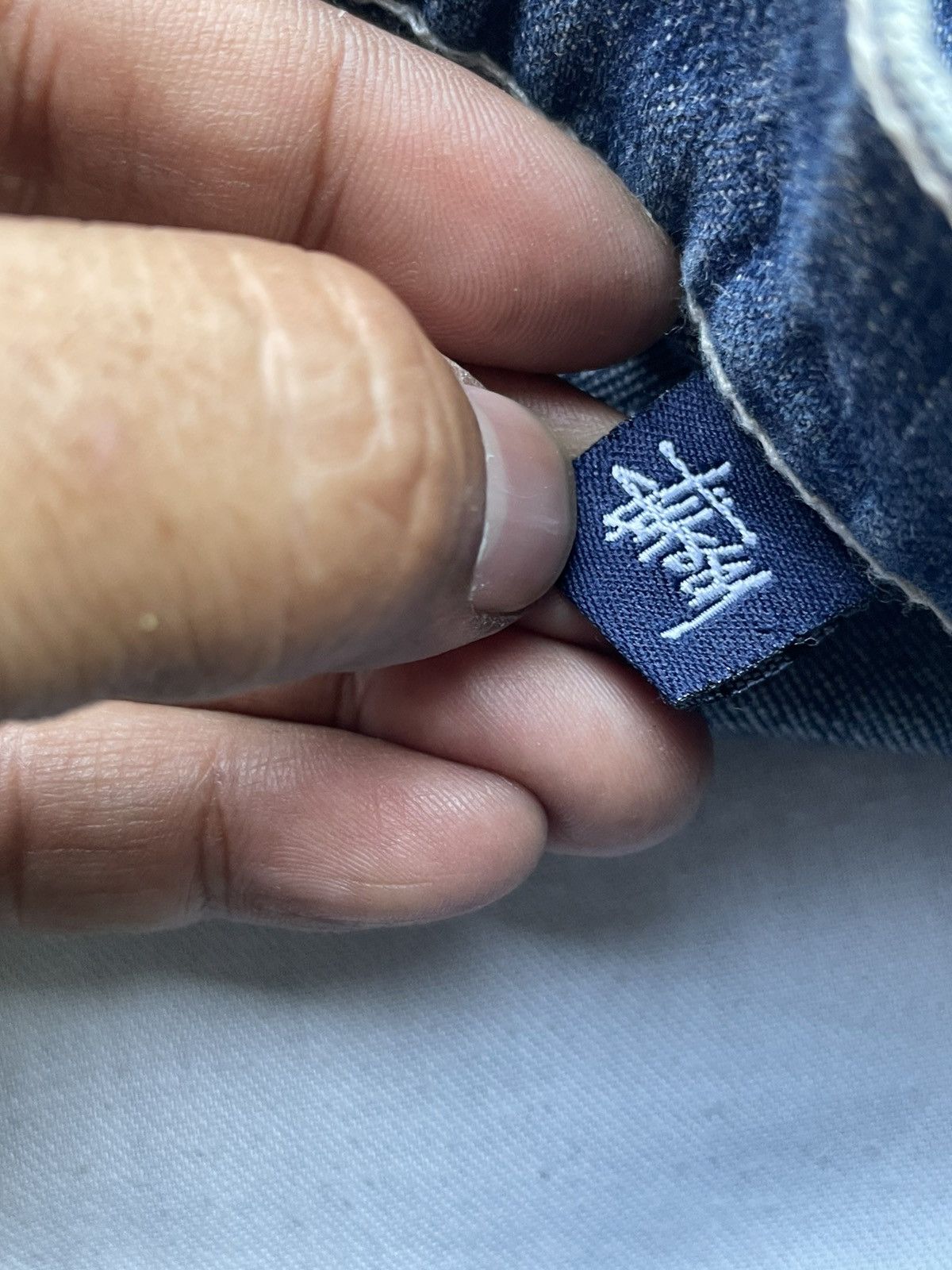 Stussy Vintage Stussy Works Distresed Denim Size US 33 - 20 Thumbnail