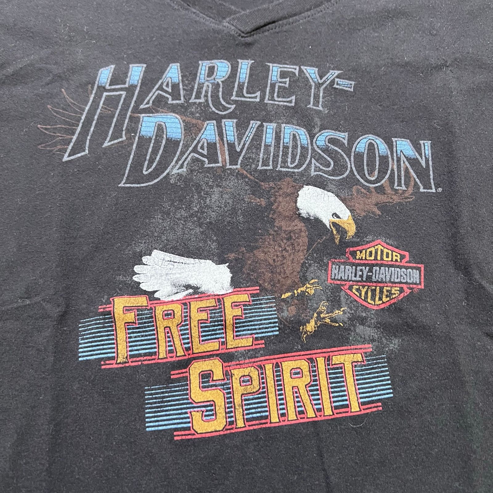Harley Davidson Y2K Harley-Davidson "Free Spirit" women's V-neck t-shirt M Size M / US 6-8 / IT 42-44 - 3 Thumbnail