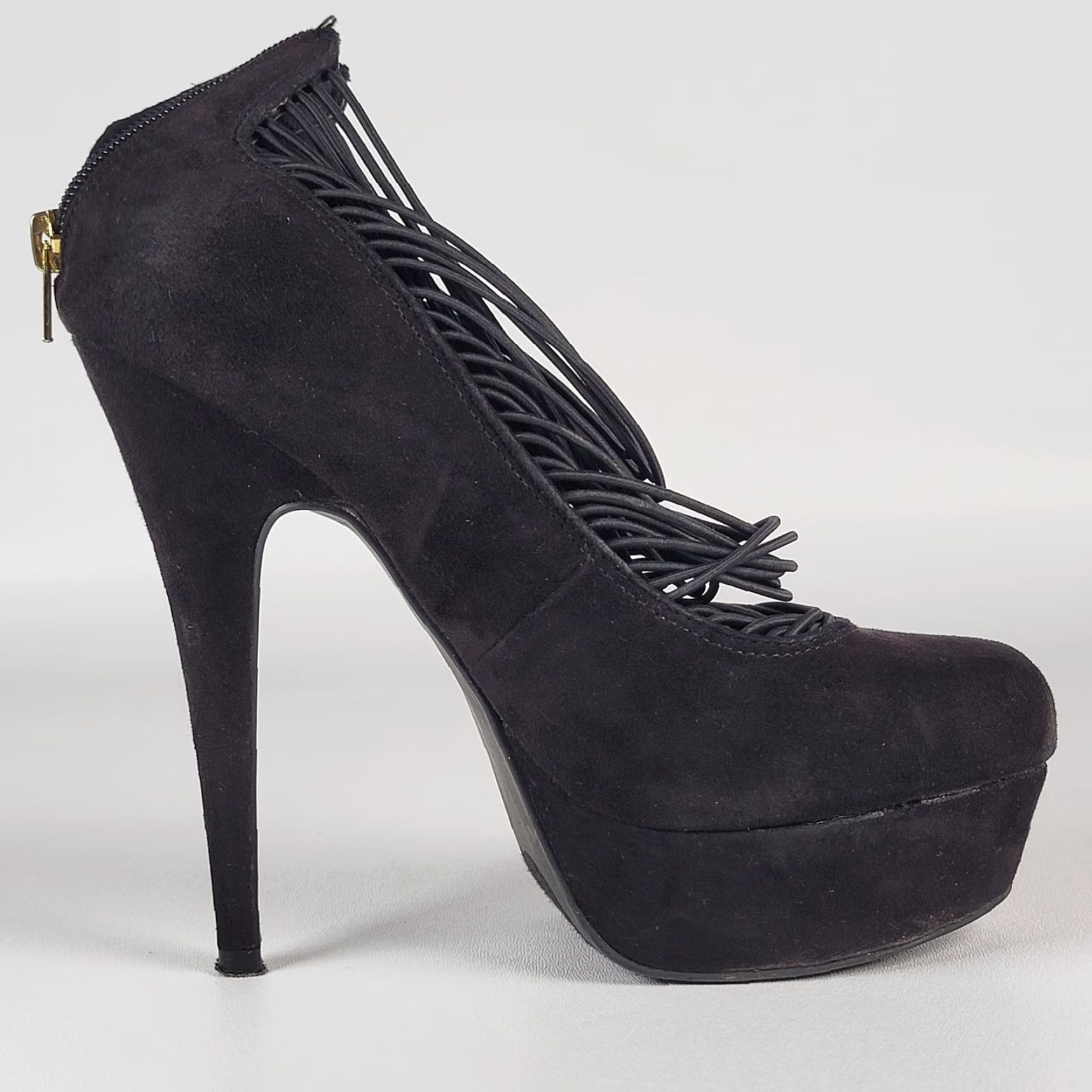 Vintage VINTAGE SHI by JOURNEY Dressy Fabric High Heel Stiletto Shoe Black 9.5 Women Party Stilettos Fabric Heel 3 in. Stiletto Shoes M Black Womens Size L / US 10 / IT 46 - 6 Thumbnail