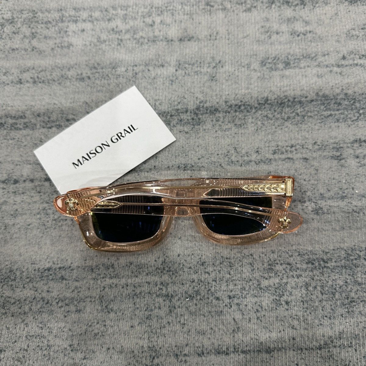 Chrome Hearts CHROME HEARTS STEEZIN PINK CRYSTAL SUNGLASSES Size ONE SIZE - 4 Thumbnail