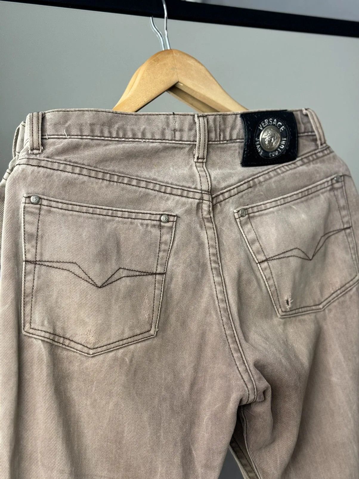 Versace × Vintage Vintage Versace Jeans Skinny Fit Denim Big Logo Black Siz 31 Size US 31 - 13 Thumbnail