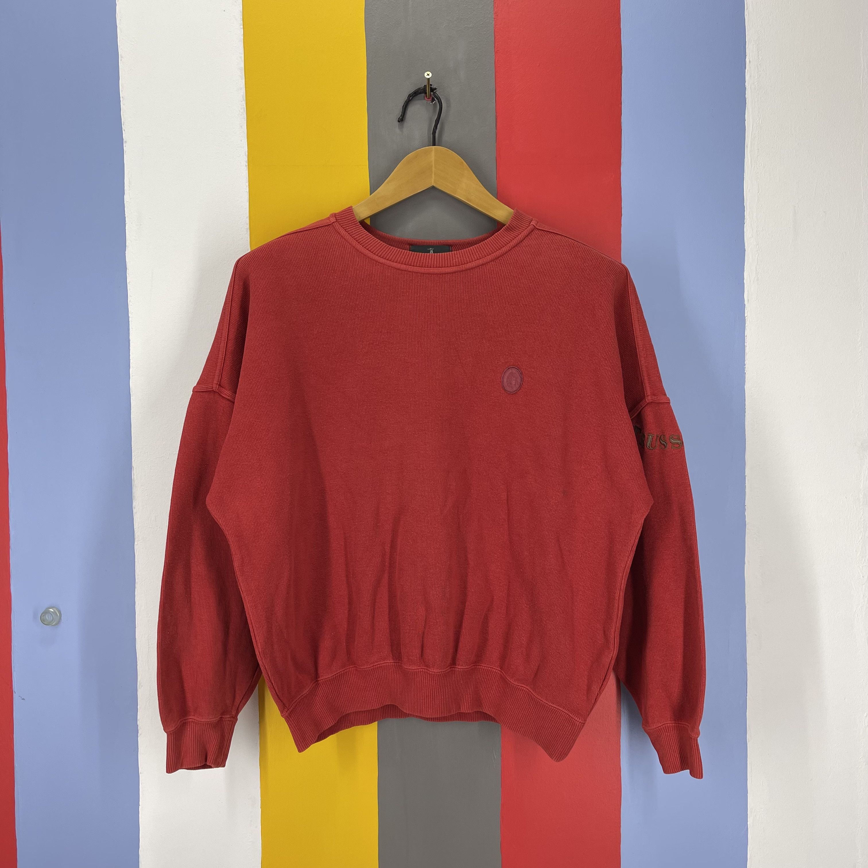 image of Trussardi Crew Neck Sweatshirt 1364/au in Red, Men's (Size Medium)