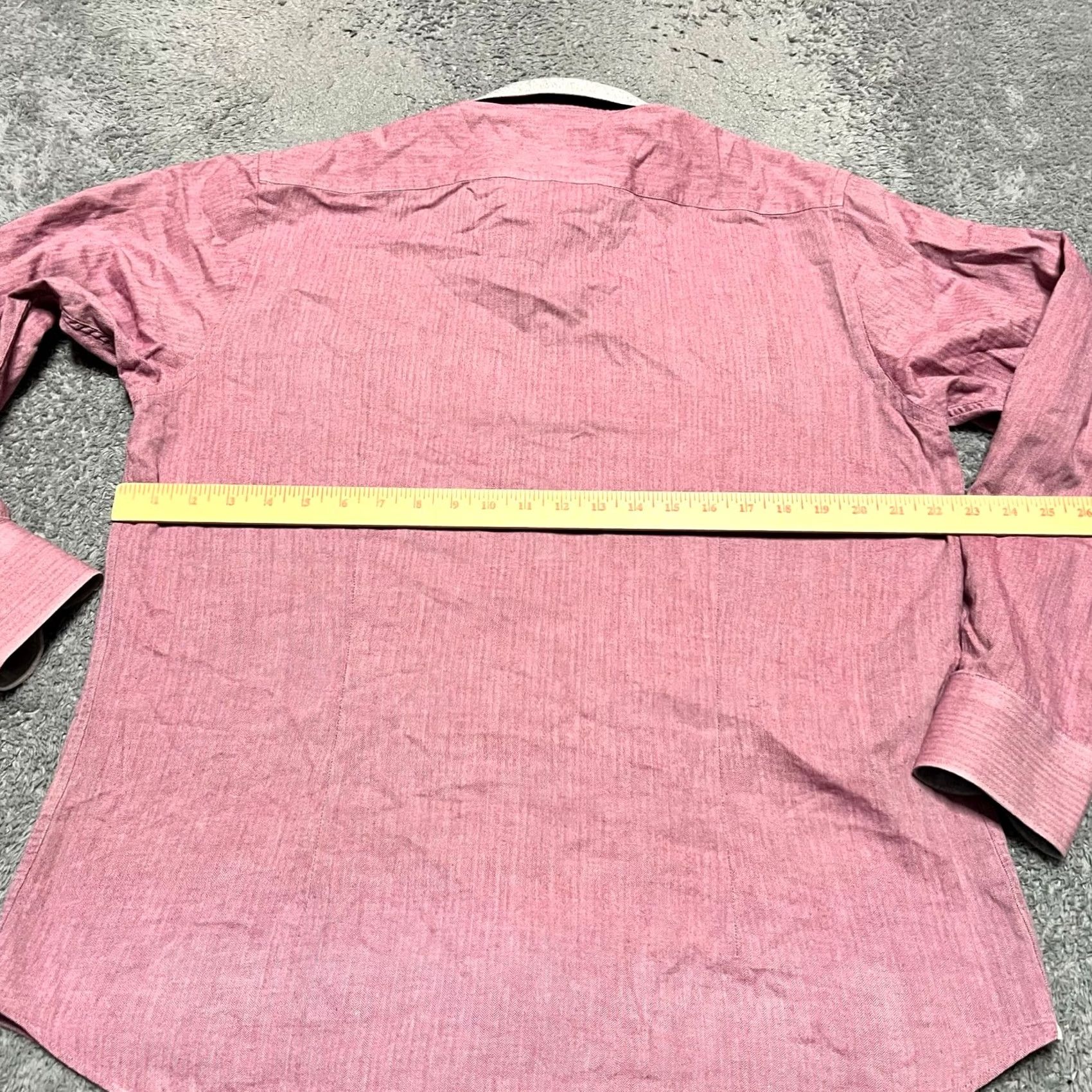 Vintage J. Peterman Shirt Mens M Pink Cotton Long Sleeve Button Contast Collar Size US M / EU 48-50 / 2 - 4 Thumbnail