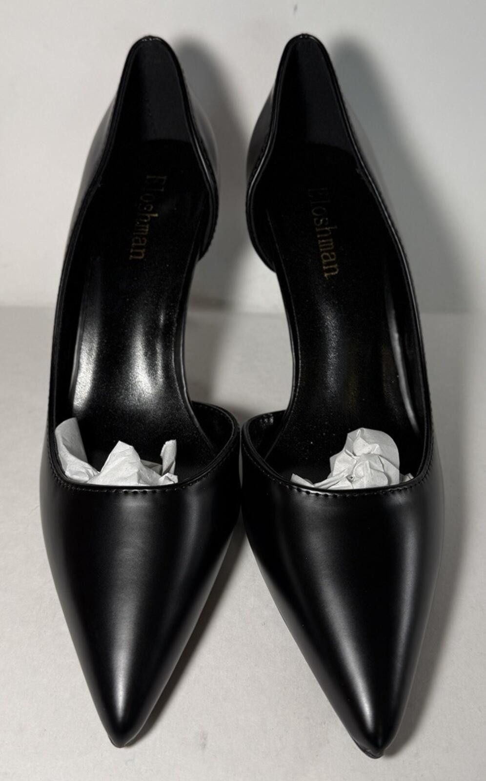 Other ELOSHMAN Pointed Toe Heels Side Hollow Stiletto Narrow Black Size US 9 / IT 39 - 1 Thumbnail