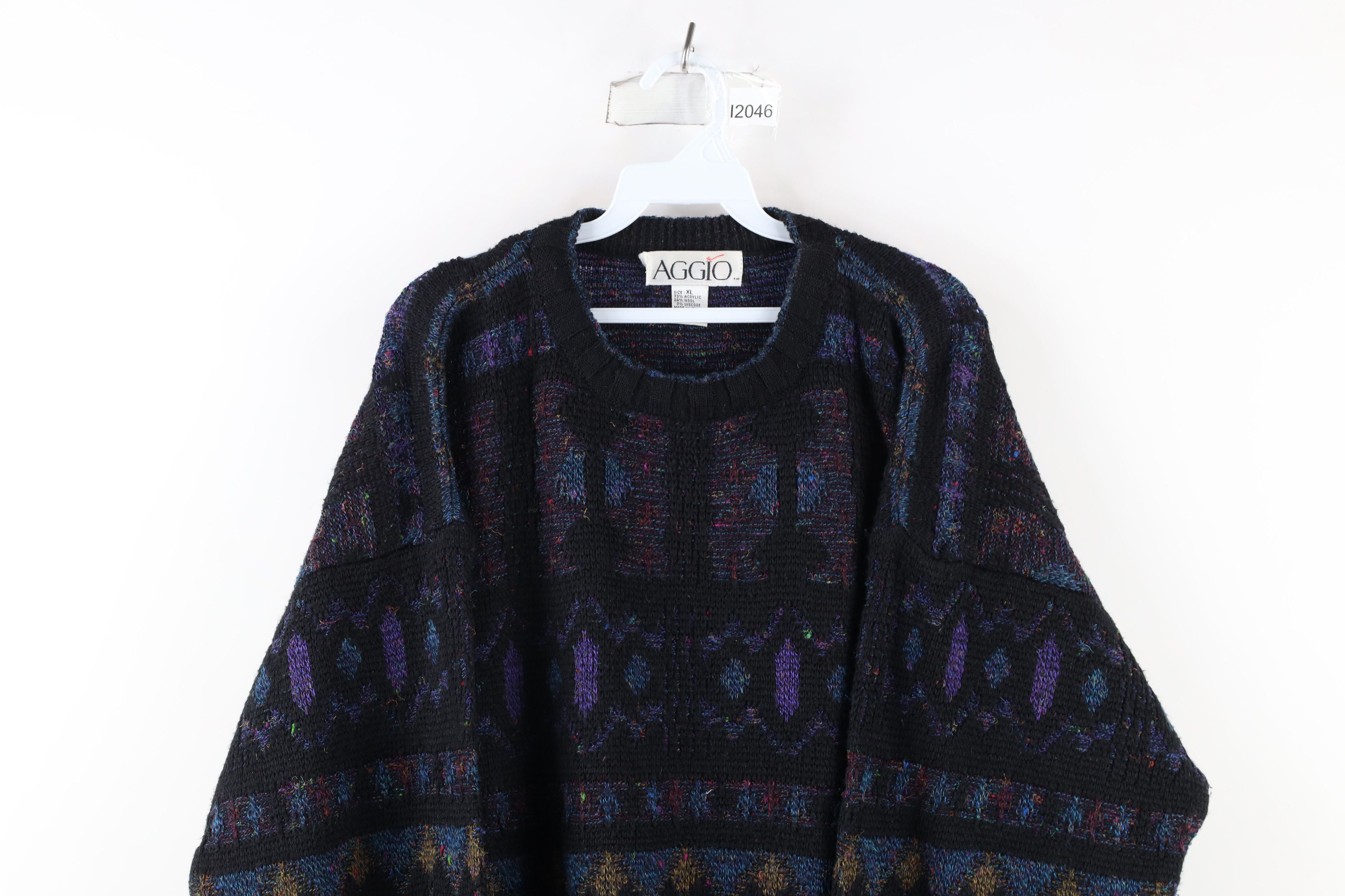 Vintage Vintage 90s Coogi Style Wool Blend Rainbow Knit Sweater Size US XL / EU 56 / 4 - 2 Thumbnail