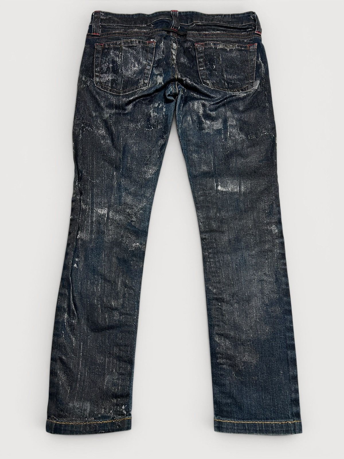 Jean Paul Gaultier 2000s Indigo Waxed Denim Jeans Size US 32 / EU 48 - 2 Thumbnail