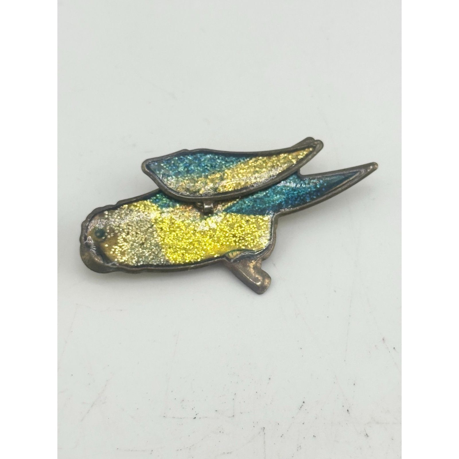 Vintage Vintage glitter parrot bird brooch pin Size ONE SIZE - 2 Thumbnail