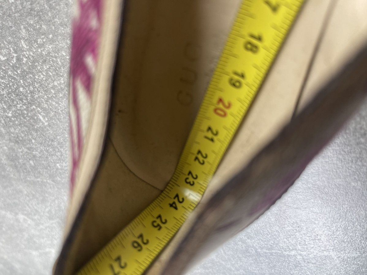 Gucci Gucci Bamboo Floral White/Pink Leather Cotton Flats Shoes Size US 6 / IT 36 - 8 Thumbnail