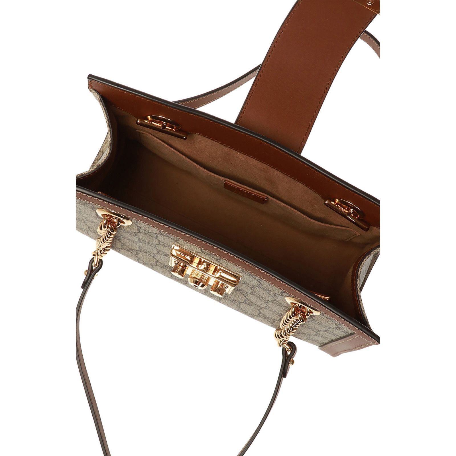 Gucci GUCCI Padlock Medium $2390 Beige And Ebony Canvas Shoulder B Size ONE SIZE - 4 Thumbnail
