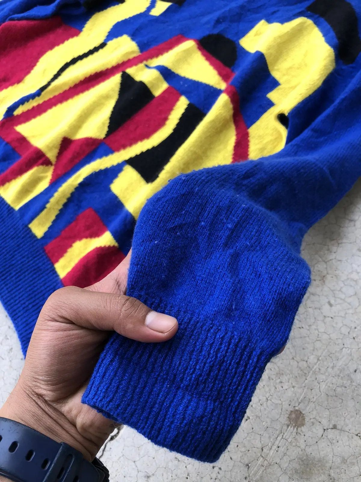 Aran Isles Knitwear × Homespun Knitwear Japanese Colourknit Sweater Jumper/Memeri Pattern Size US M / EU 48-50 / 2 - 4 Thumbnail