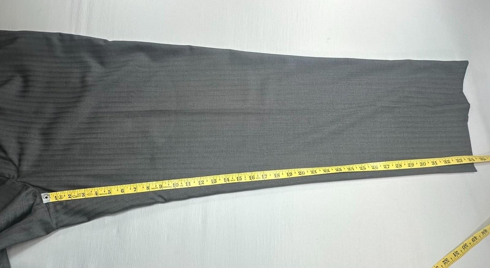 Other Luca Rossi Pleated Pinstripe Gray Dress Pants Men's 40/34 Size US 40 / EU 56 - 7 Thumbnail