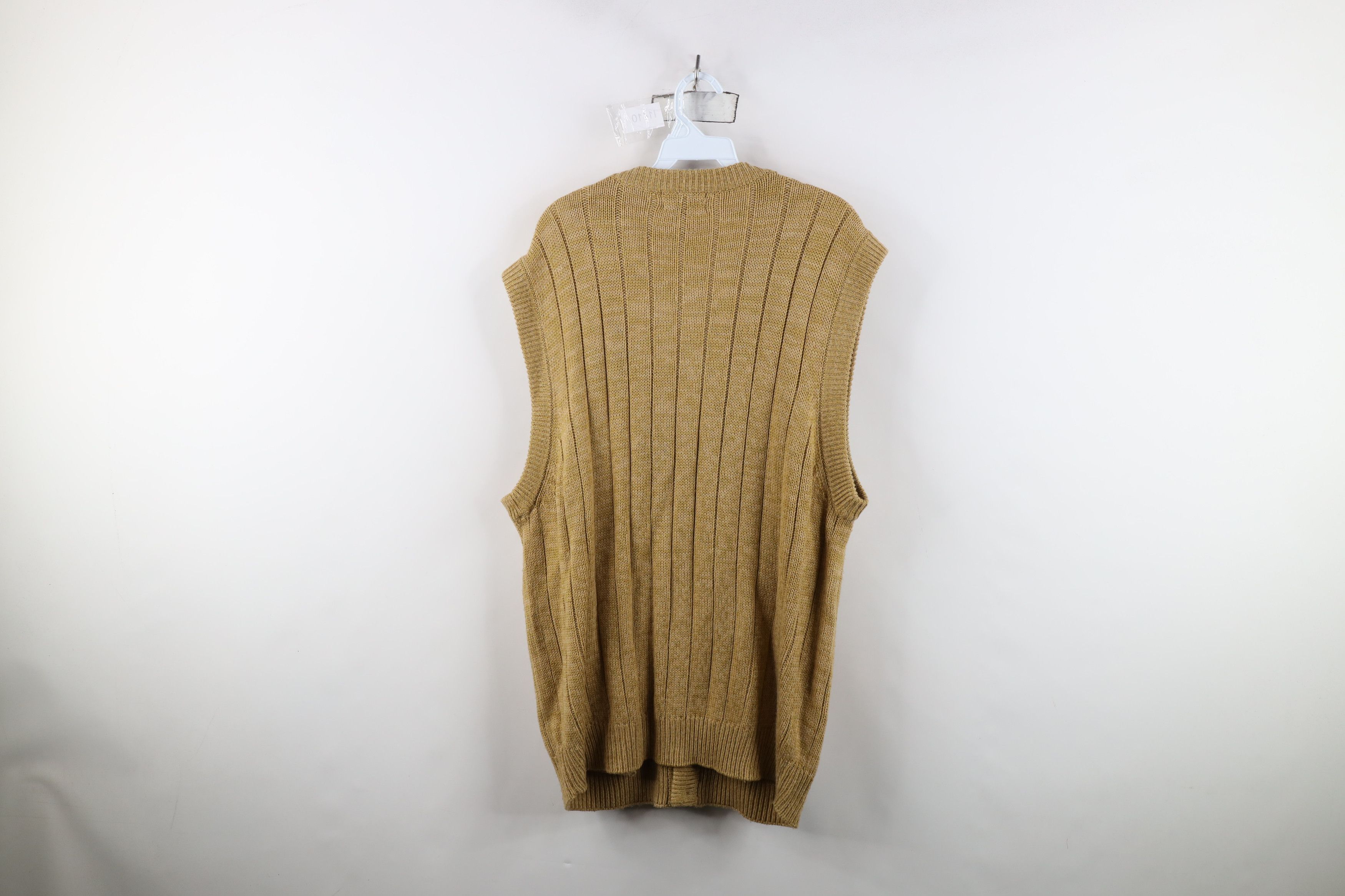 Vintage Vintage 90s Streetwear Cable Knit Cardigan Sweater Vest Size US XL / EU 56 / 4 - 7 Thumbnail