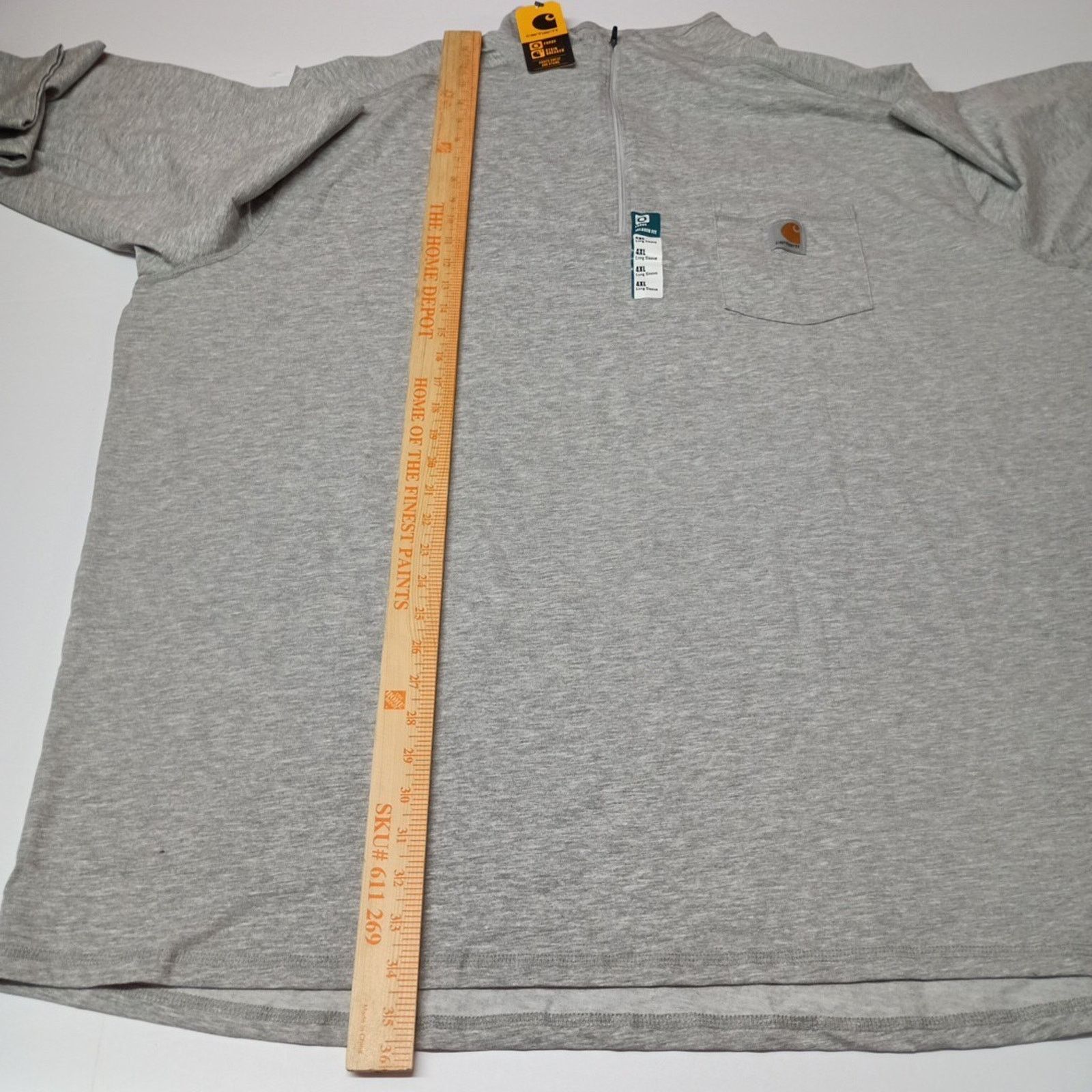 Carhartt Carhartt Force Relaxed Fit 1/4 Zip Shirt Men's 4XL Gray New Size US XXL / EU 58 / 5 - 7 Thumbnail