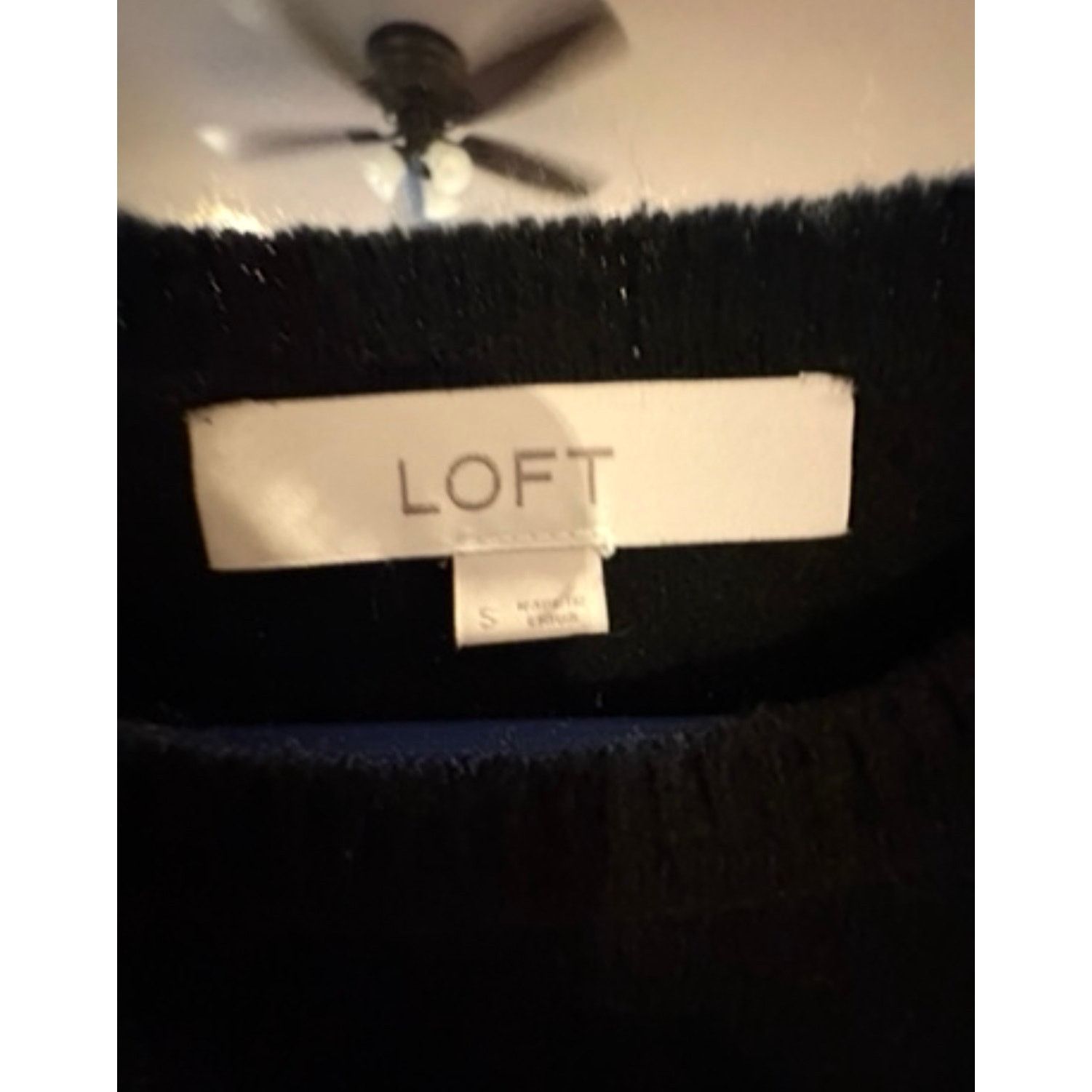 Loft LOFT Women’s Black Knit Sweater Size Small Crew Neck Size S / US 4 / IT 40 - 3 Thumbnail