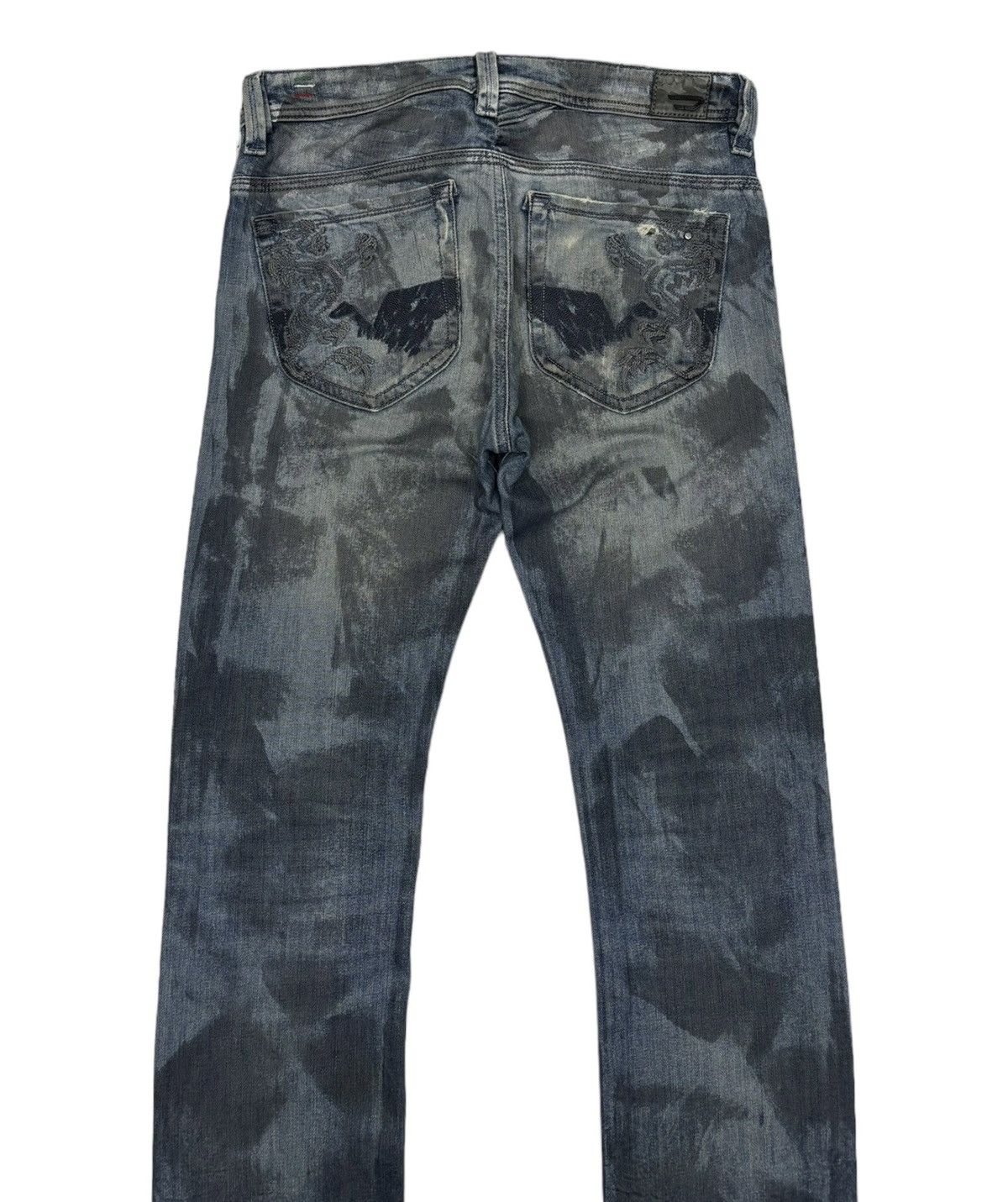 Hysteric Glamour DIESEL TATTOO SUKAJAN DRAGON EMBROIDERY DENIM JEANS Size US 31 - 4 Thumbnail