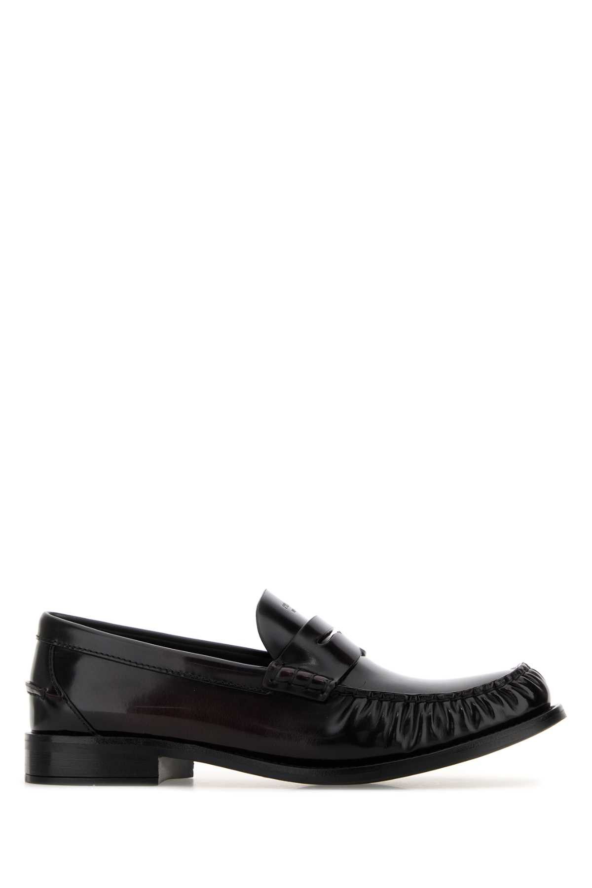 Prada Dark Brown Leather Loafers Size US 10 / IT 40 - 1 Thumbnail