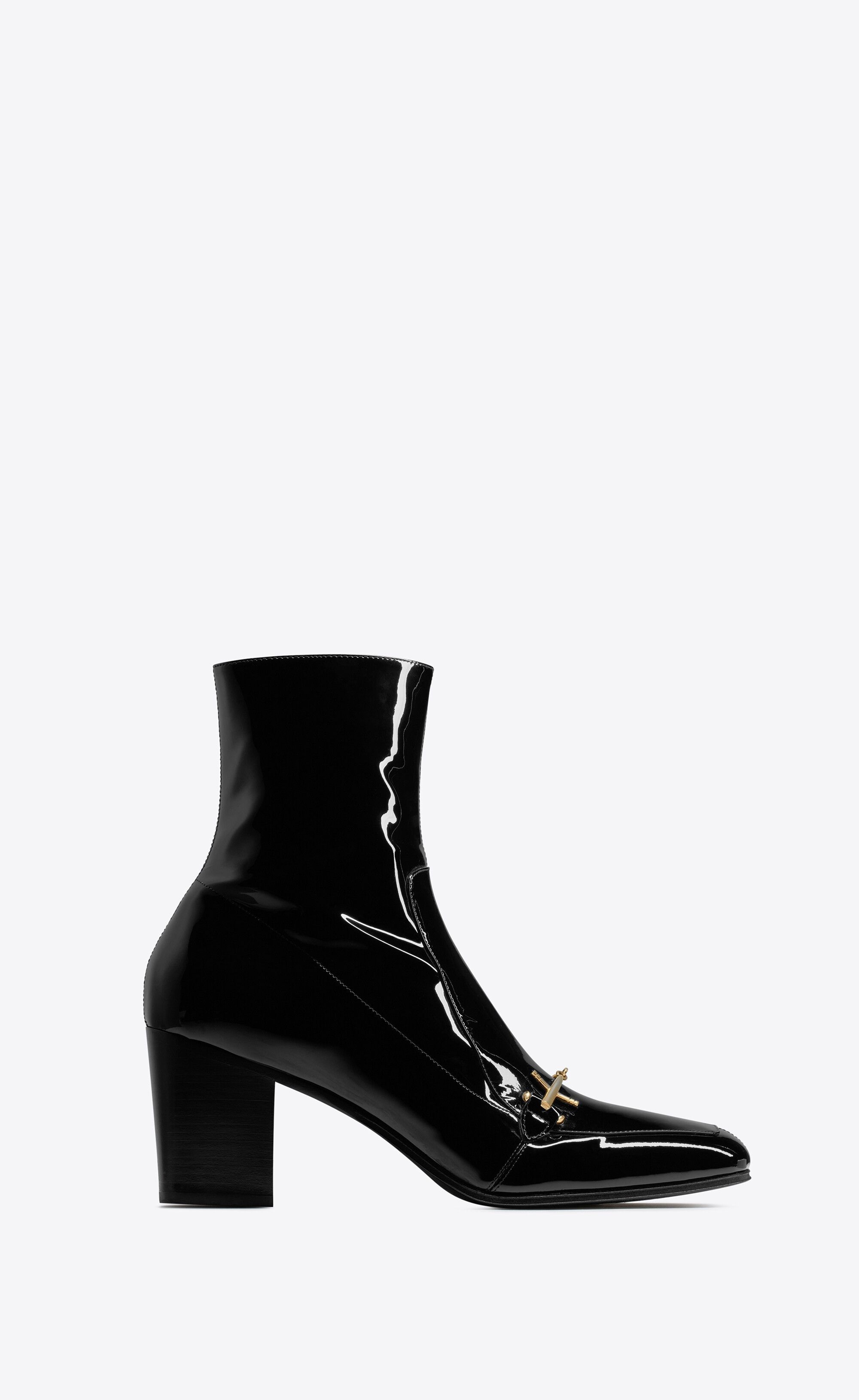 Saint Laurent Paris Beau Boots in Patent Leather Size US 7 / EU 40 - 1 Thumbnail
