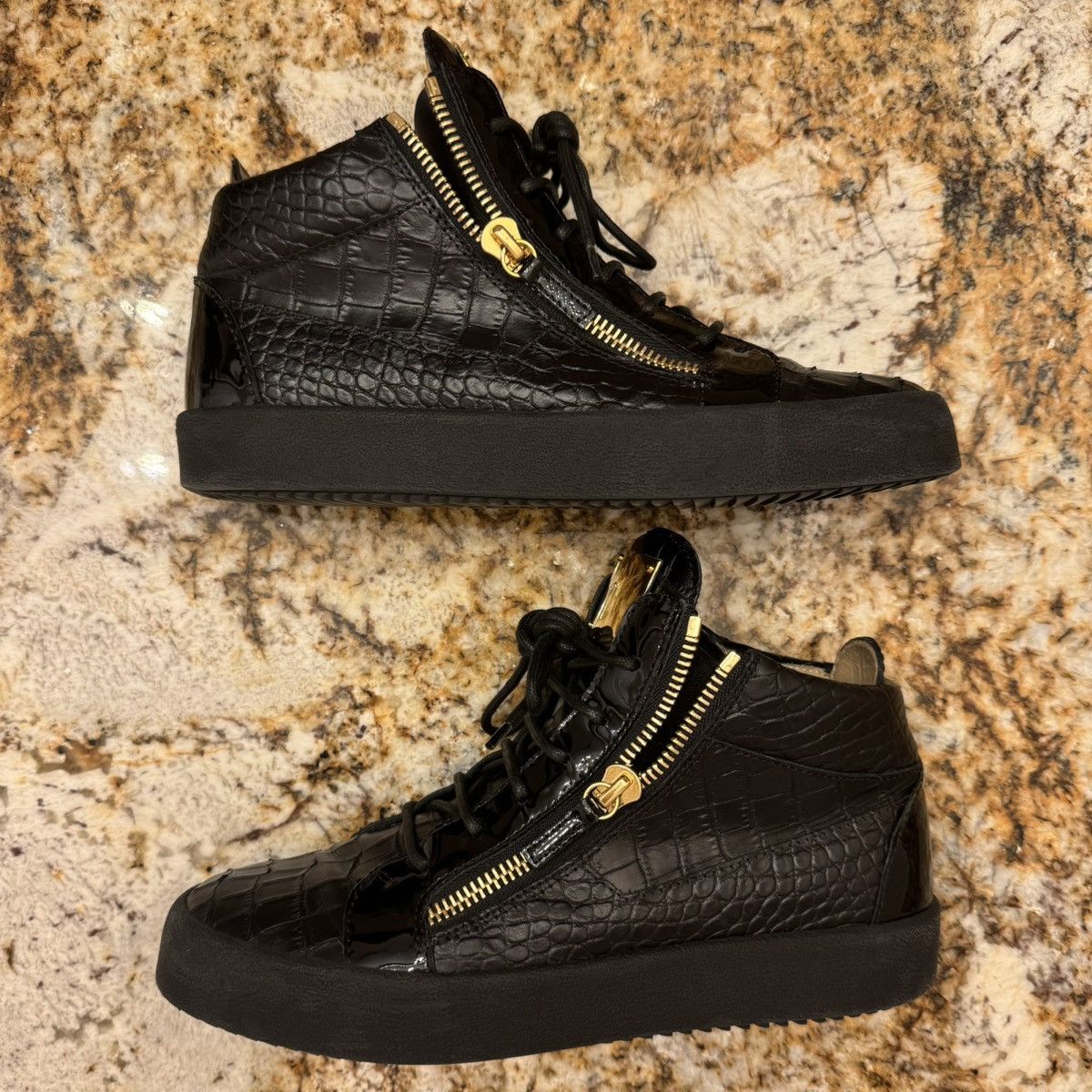 Giuseppe Zanotti Giuseppe Zanotti Kriss Midtop Black Crocodile