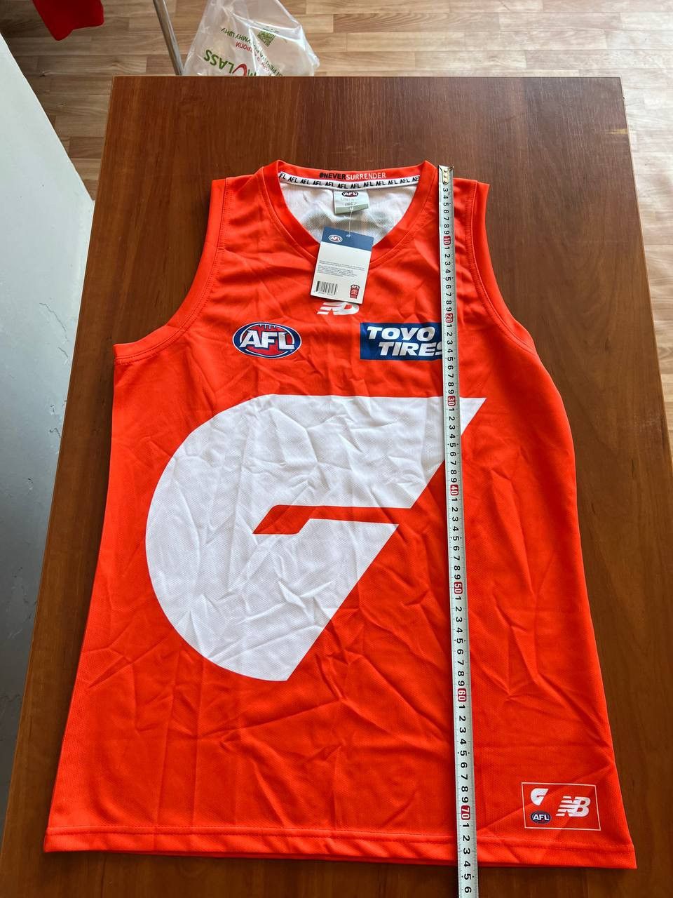 New Balance NEW! 2025 GWS GIANTS AWAY RUGBY TANK TOP JERSEY ISC SIZE M Size US M / EU 48-50 / 2 - 13 Thumbnail